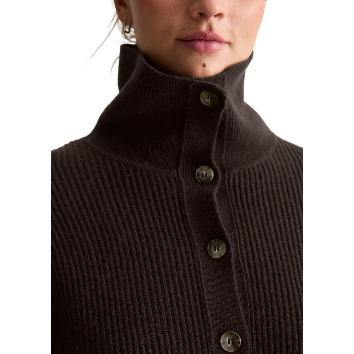 Cardigan en laine mérinos, coupe classique au toucher doux marron, MARC O’POLO DENIM