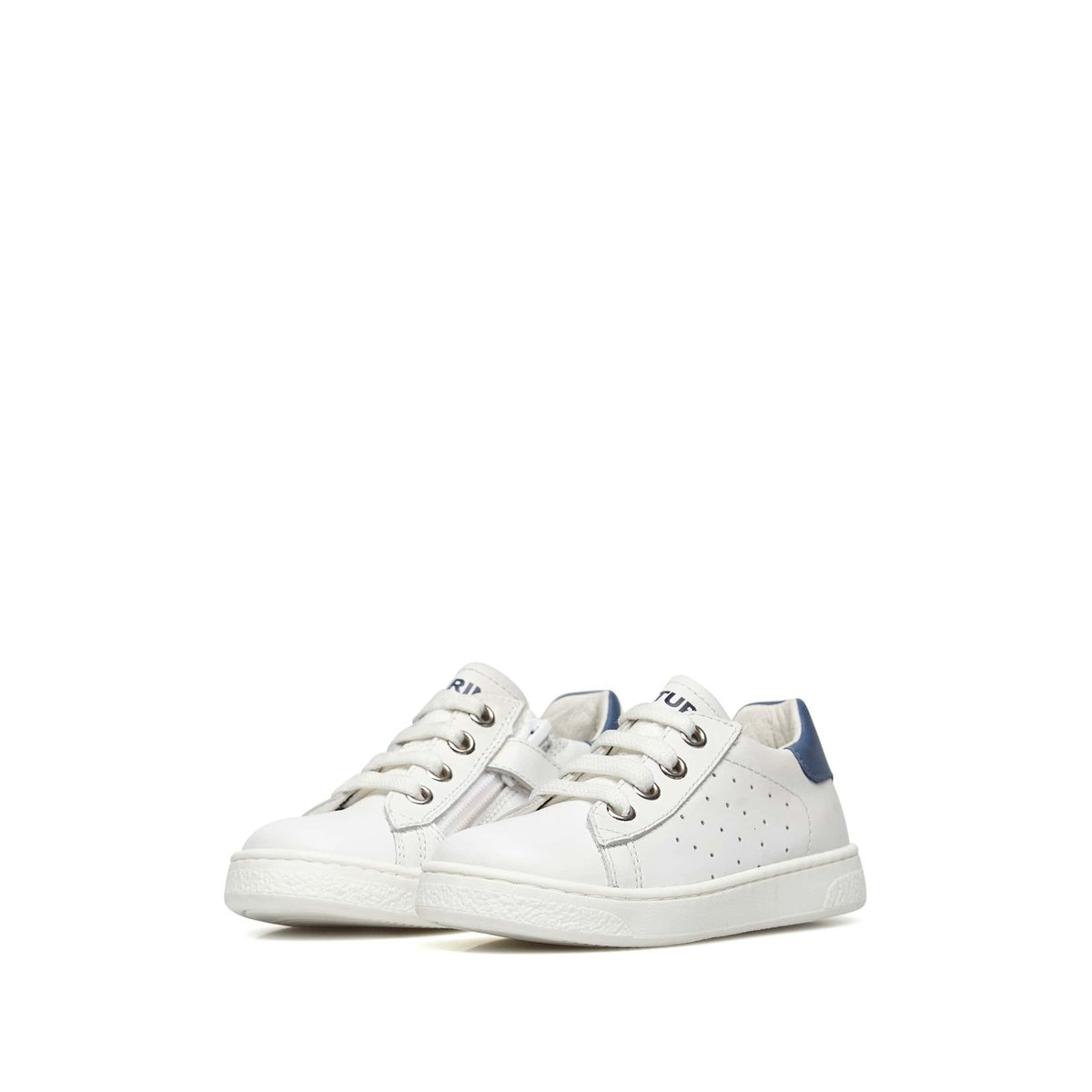 Baskets en cuir HASSELT 2 ZIP. blanc, NATURINO