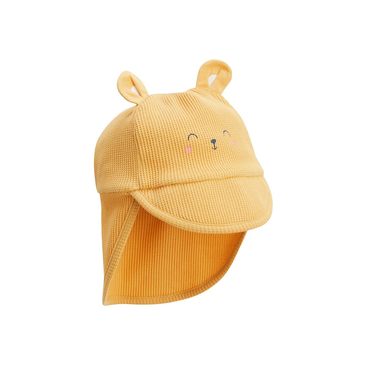 Casquette cache-cou bébé Hawaiki ocre, PETIT BEGUIN