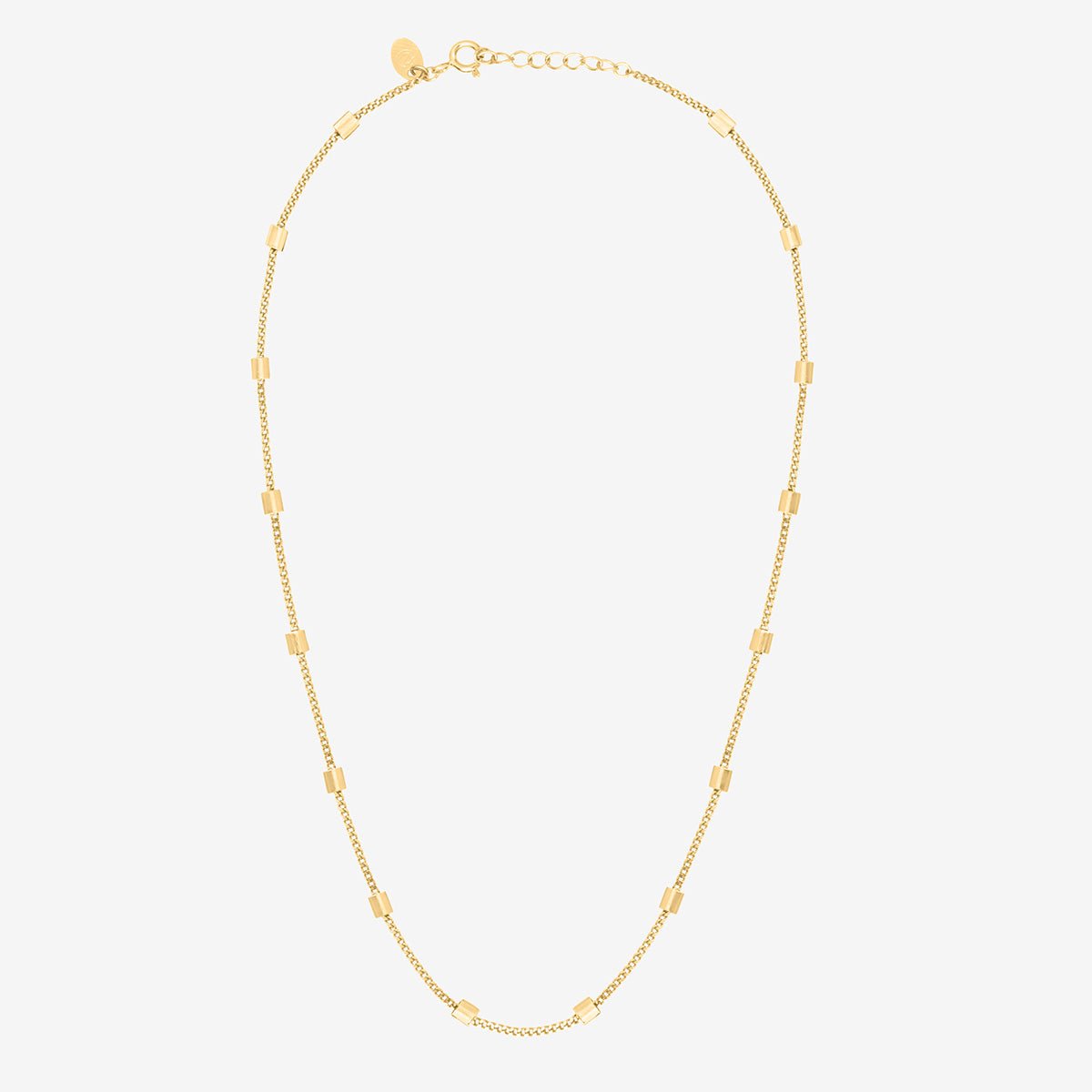 Collier doré chaine simple - carre doré, CAROLINE NAJMAN