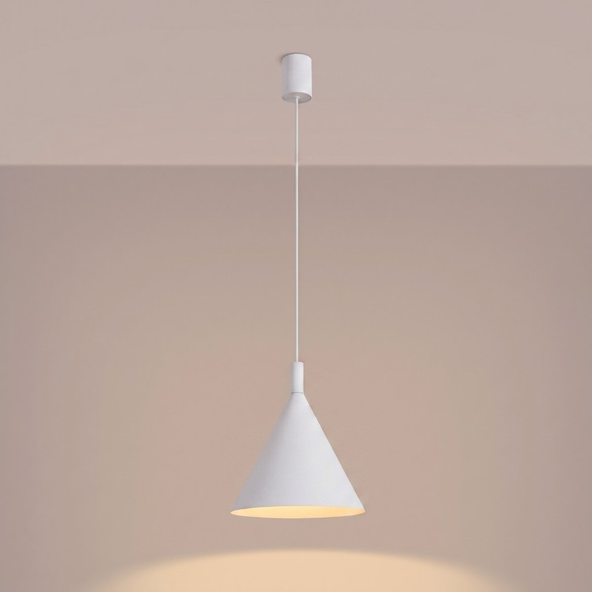 Suspension Acier Blanc E27 1 NOX blanc, EDEN
