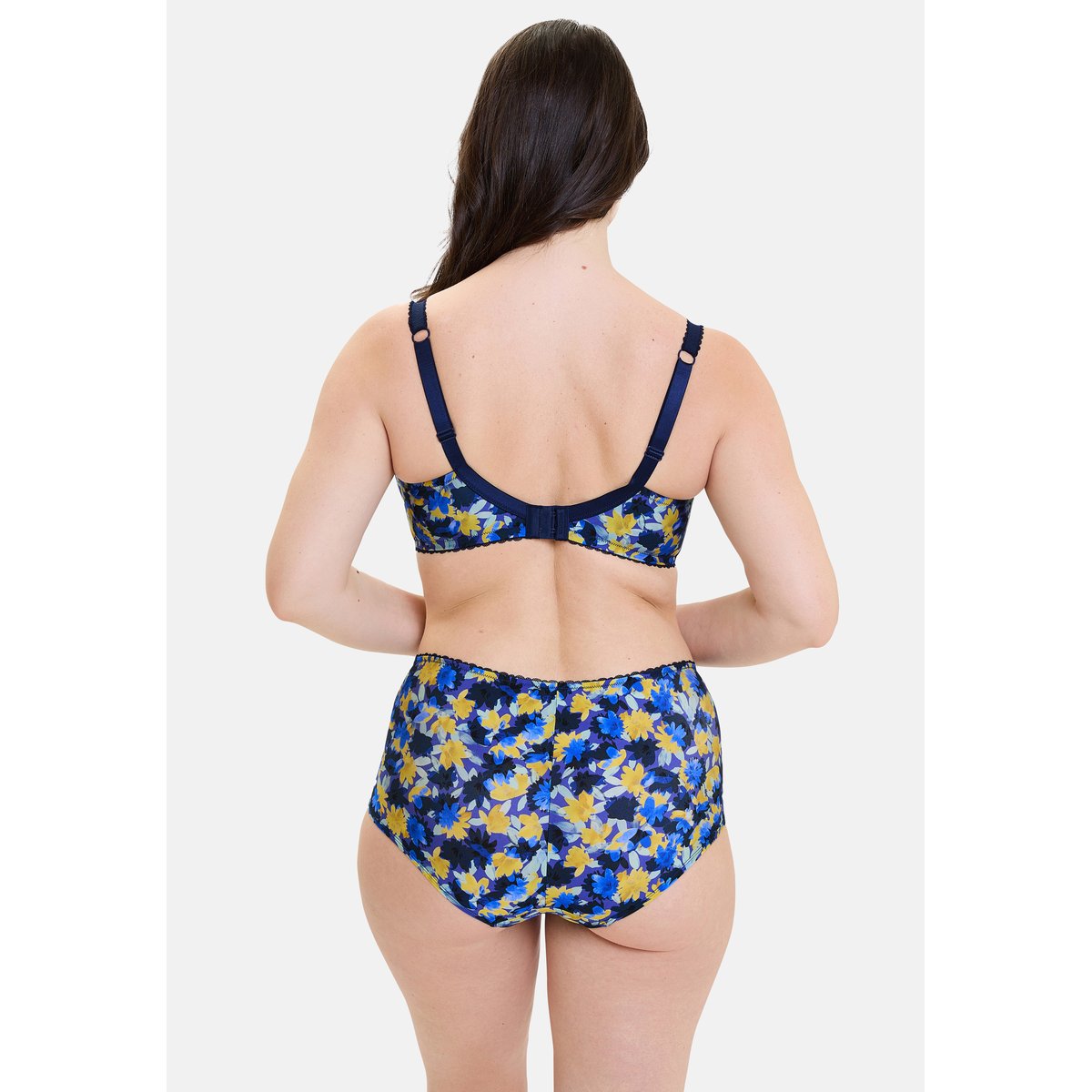 Shorty CÉLIA fleurs bleues, jaunes, SANS COMPLEXE