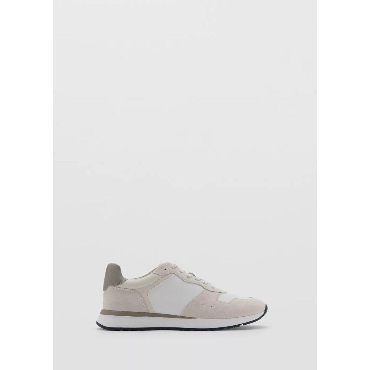 Tennis combinées cuir blanc, MANGO MAN