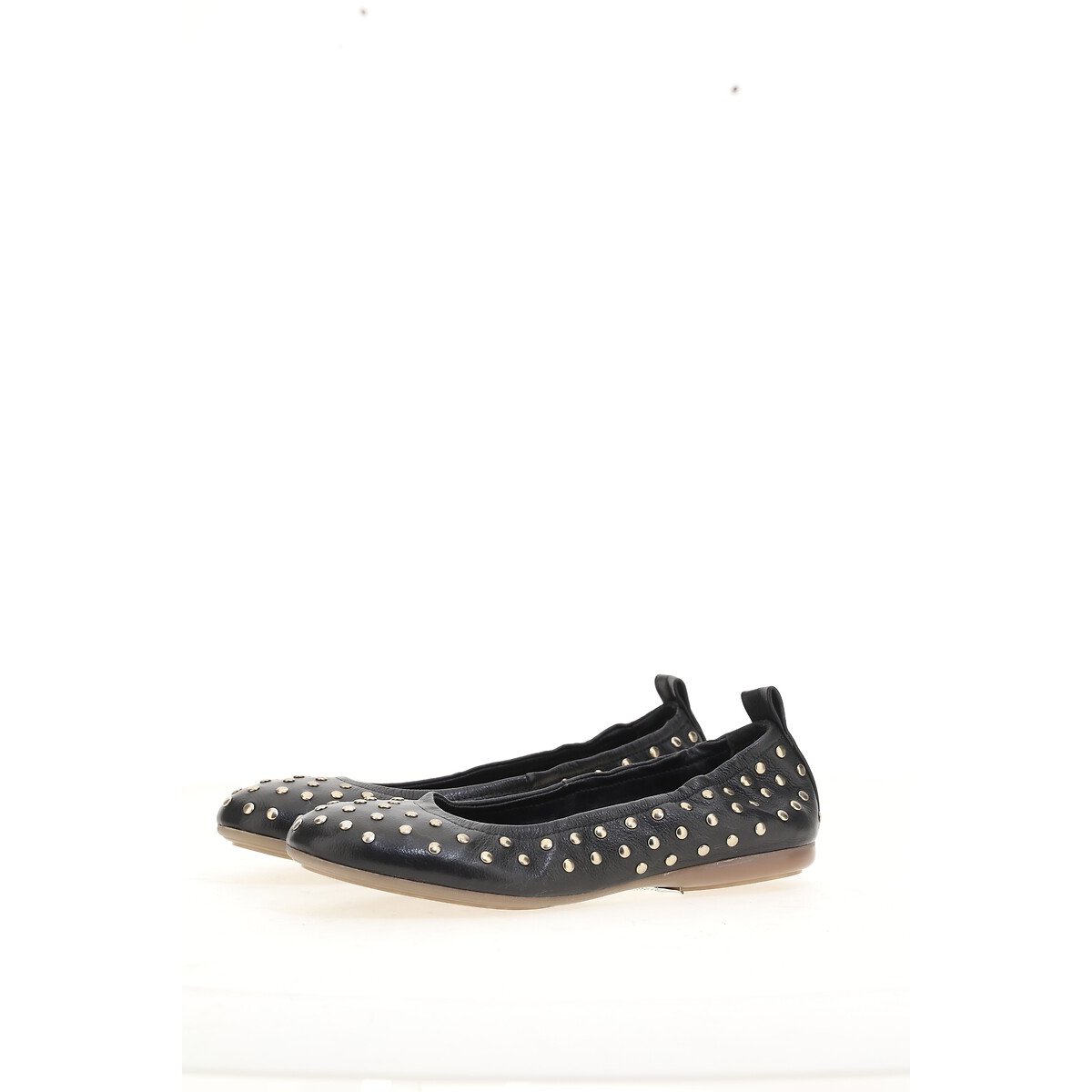 Studded Leather Ballet Pumps black, MJUS