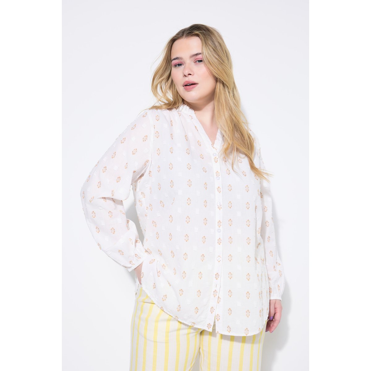 Blouse coupe Loose Shape beige clair, STUDIO UNTOLD