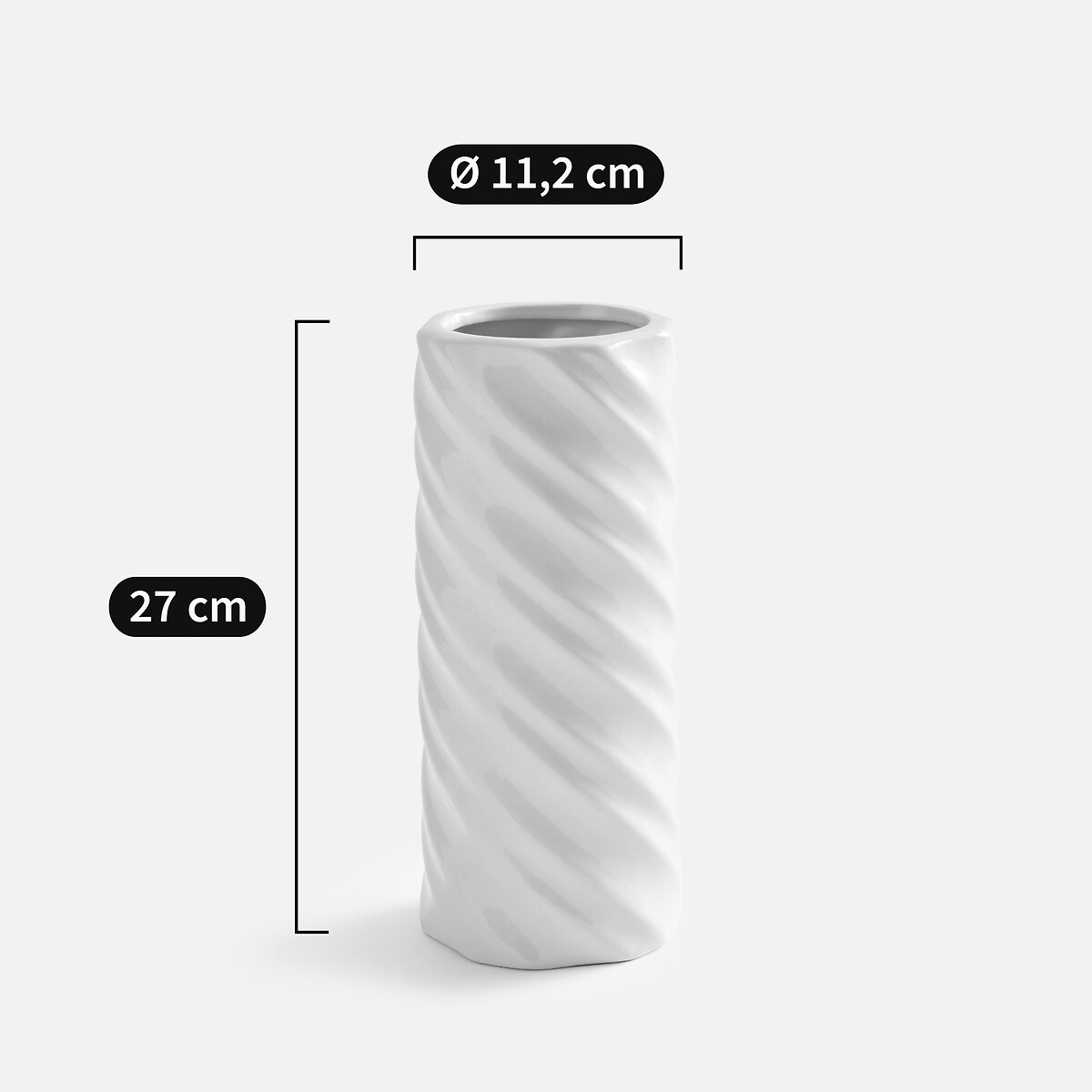 Jarrón torneado, de cerámica, 27 cm de altura, DEHEN crudo, LA REDOUTE INTERIEURS