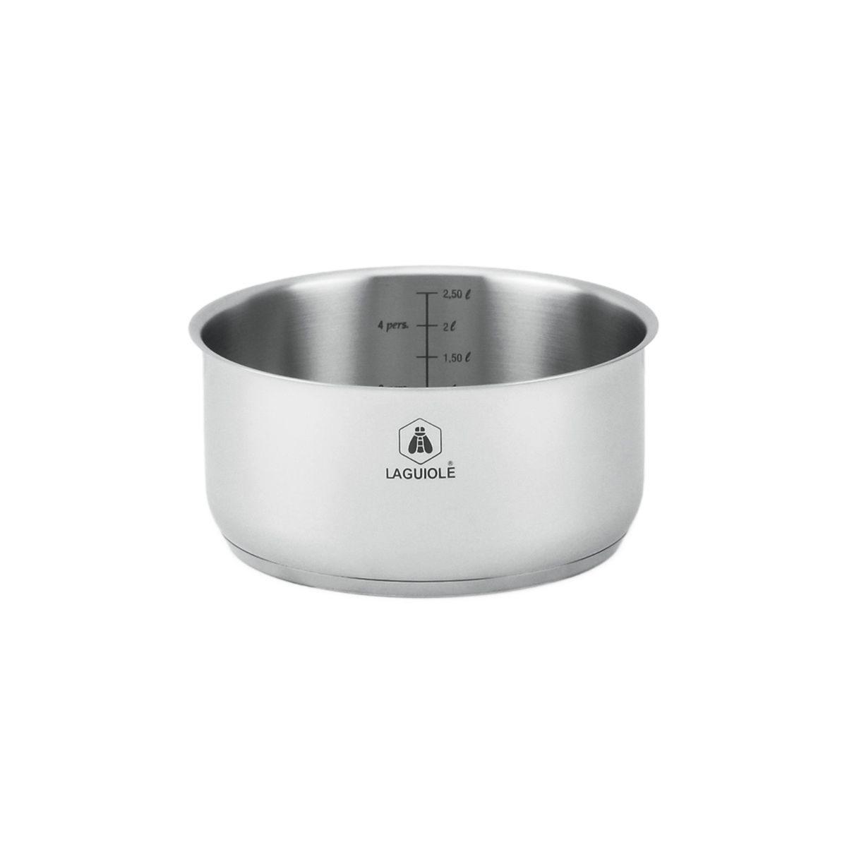 Set de 10 pièces amovible inox induction - "Réactif" couleur unique, LAGUIOLE CUISSON