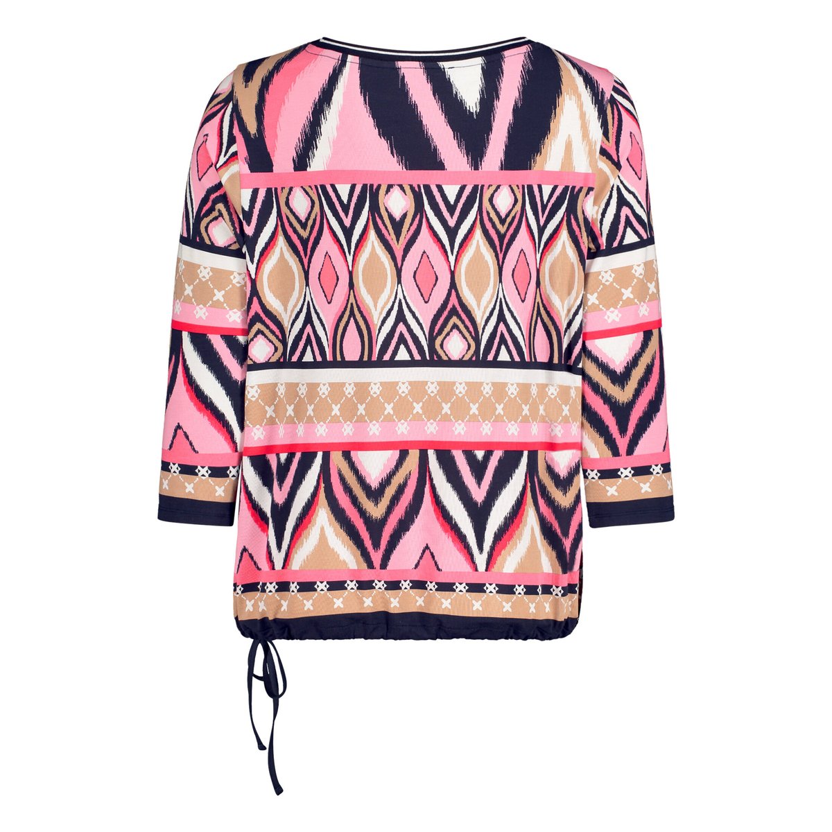 Haut casual à cordon coulissant sous tunnel pink/dark blue, BETTY BARCLAY
