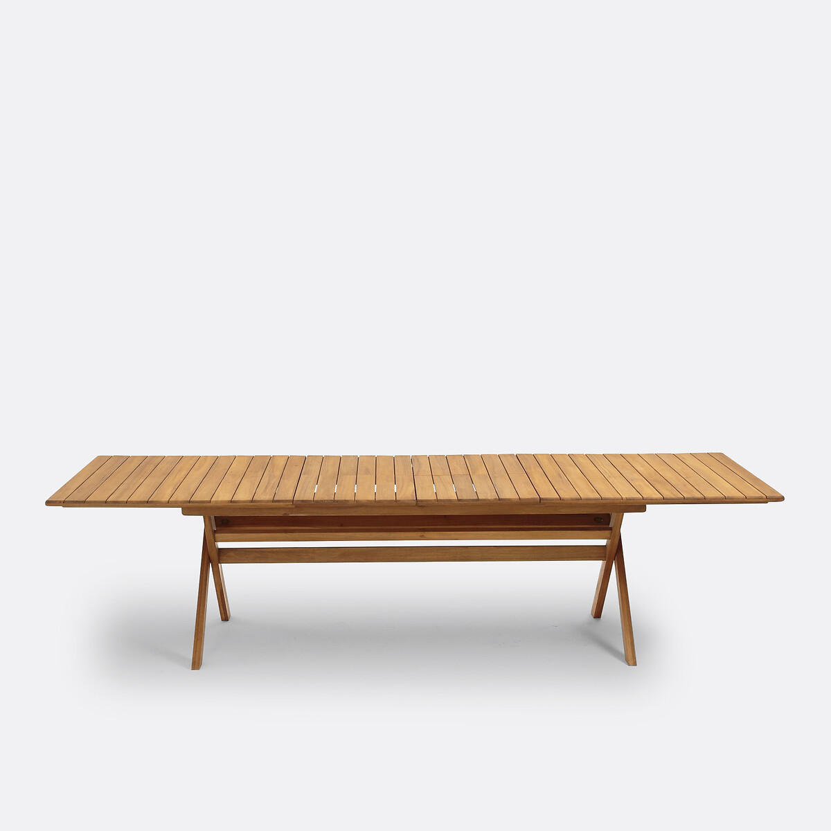Table de jardin pliante Réalto, acacia, 2 allonges acacia, LA REDOUTE INTERIEURS