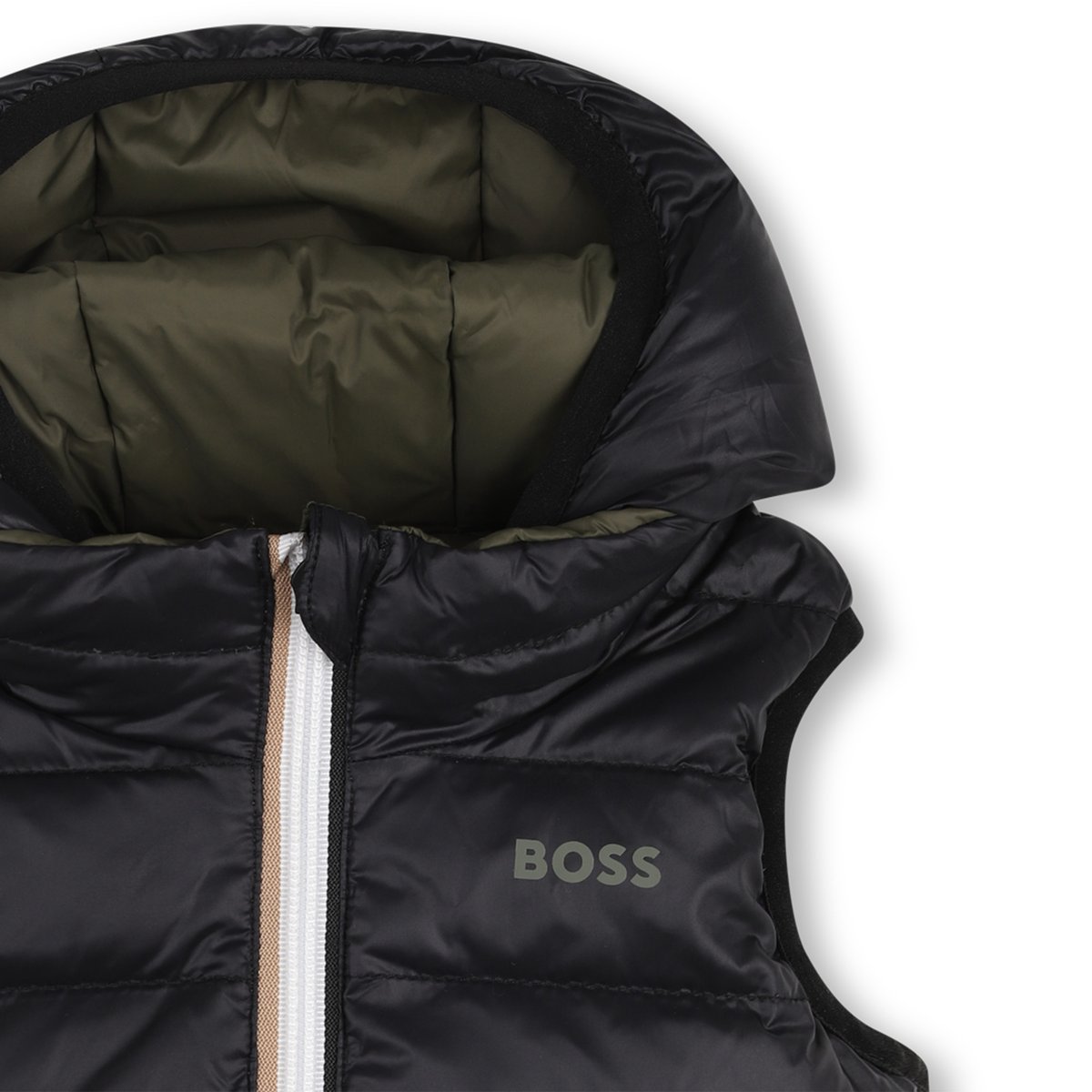 Doudoune réversible olive, BOSS KIDSWEAR