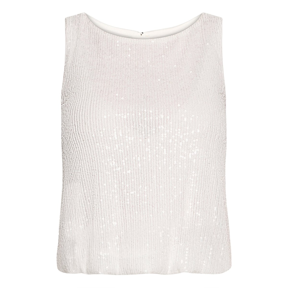 Top à paillettes au look scintillant blanc, VERA MONT