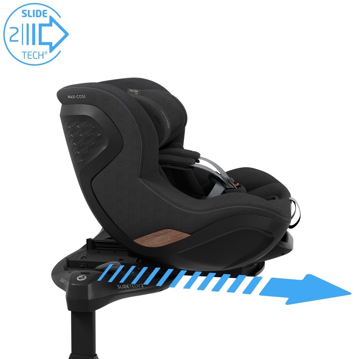 Siège auto Pivotant et Coulissant Mica Slide Pro authentic black, MAXI COSI