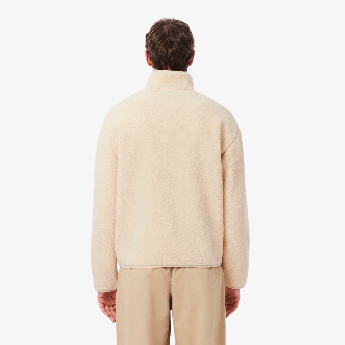 Veste sherpa col montant beige-056, LACOSTE