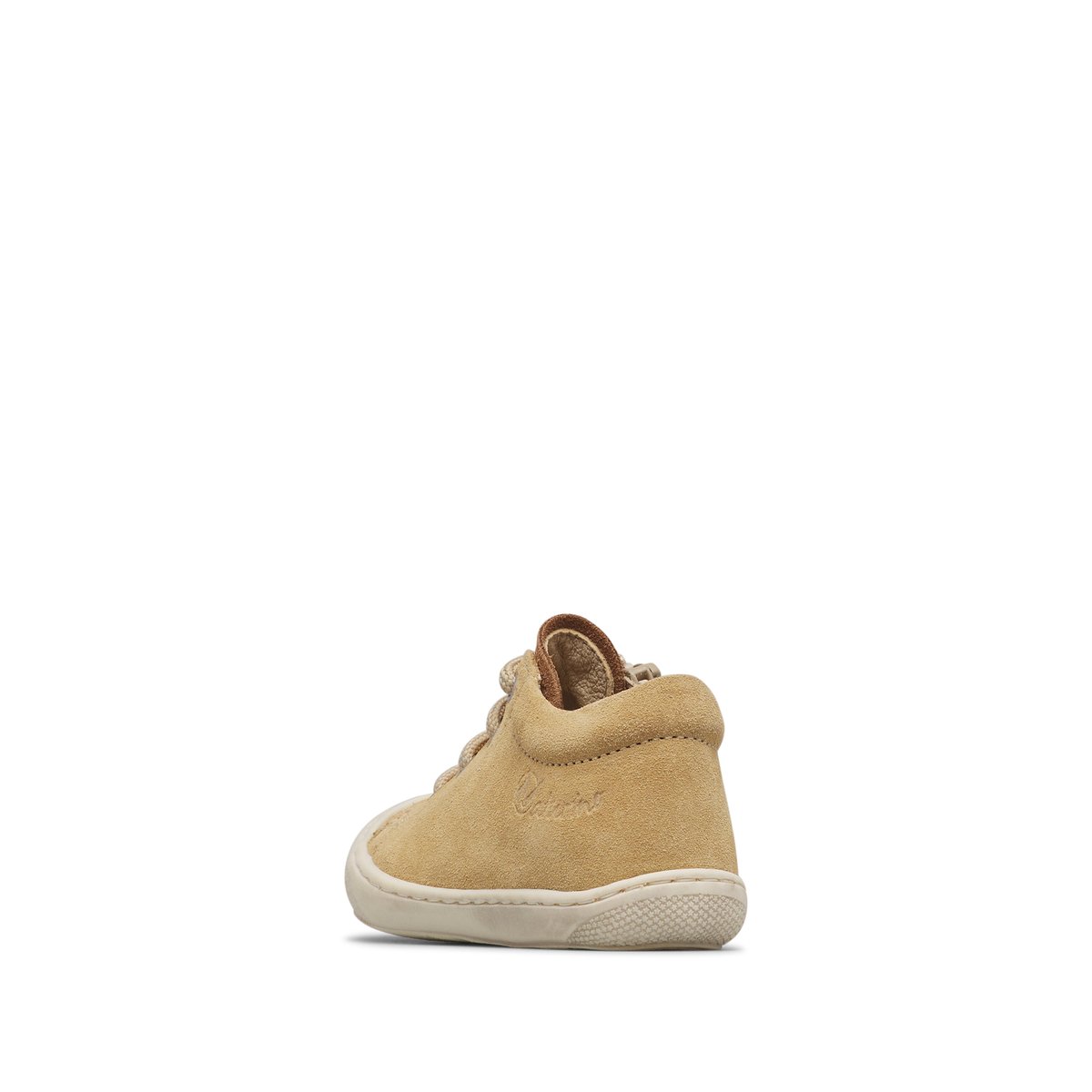 Chaussures premiers pas en cuir avec fermeture éclair COCOON ZIP sable-marron, NATURINO