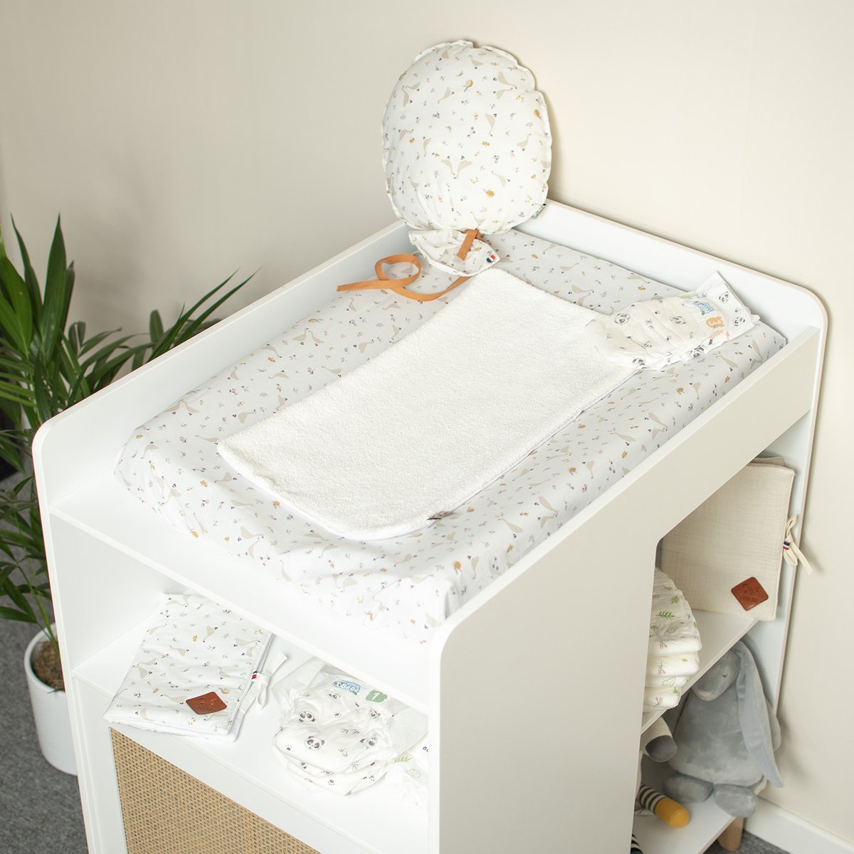 Housse de matelas à langer avec tapis SIDONIA sidonia, beige, écru, blanc, SEVIRA KIDS