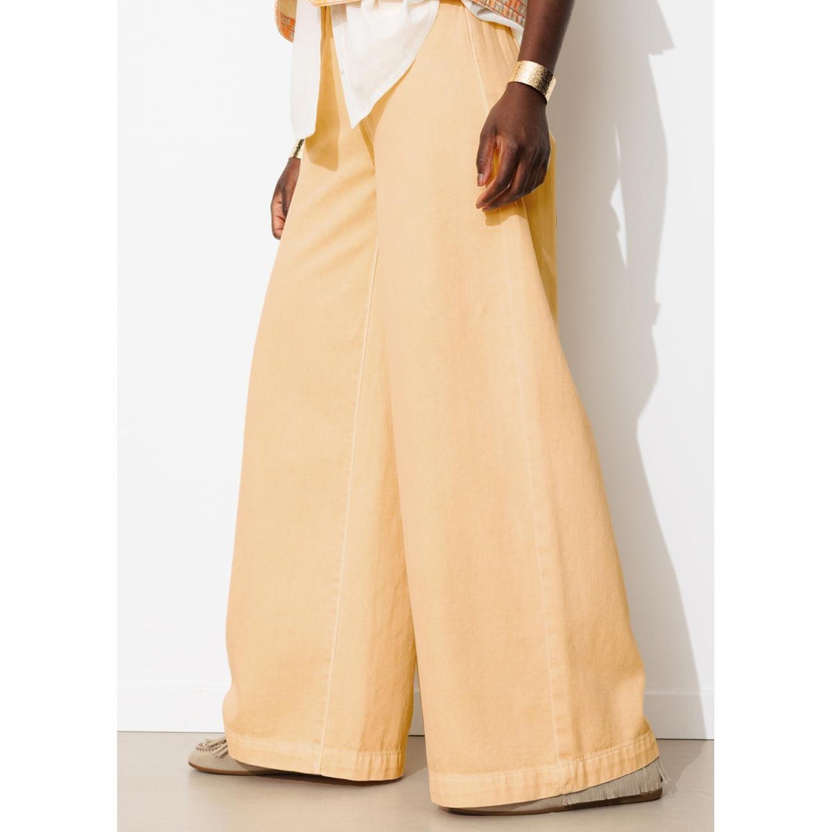 CESAR pantalon large abricot, PROMOD