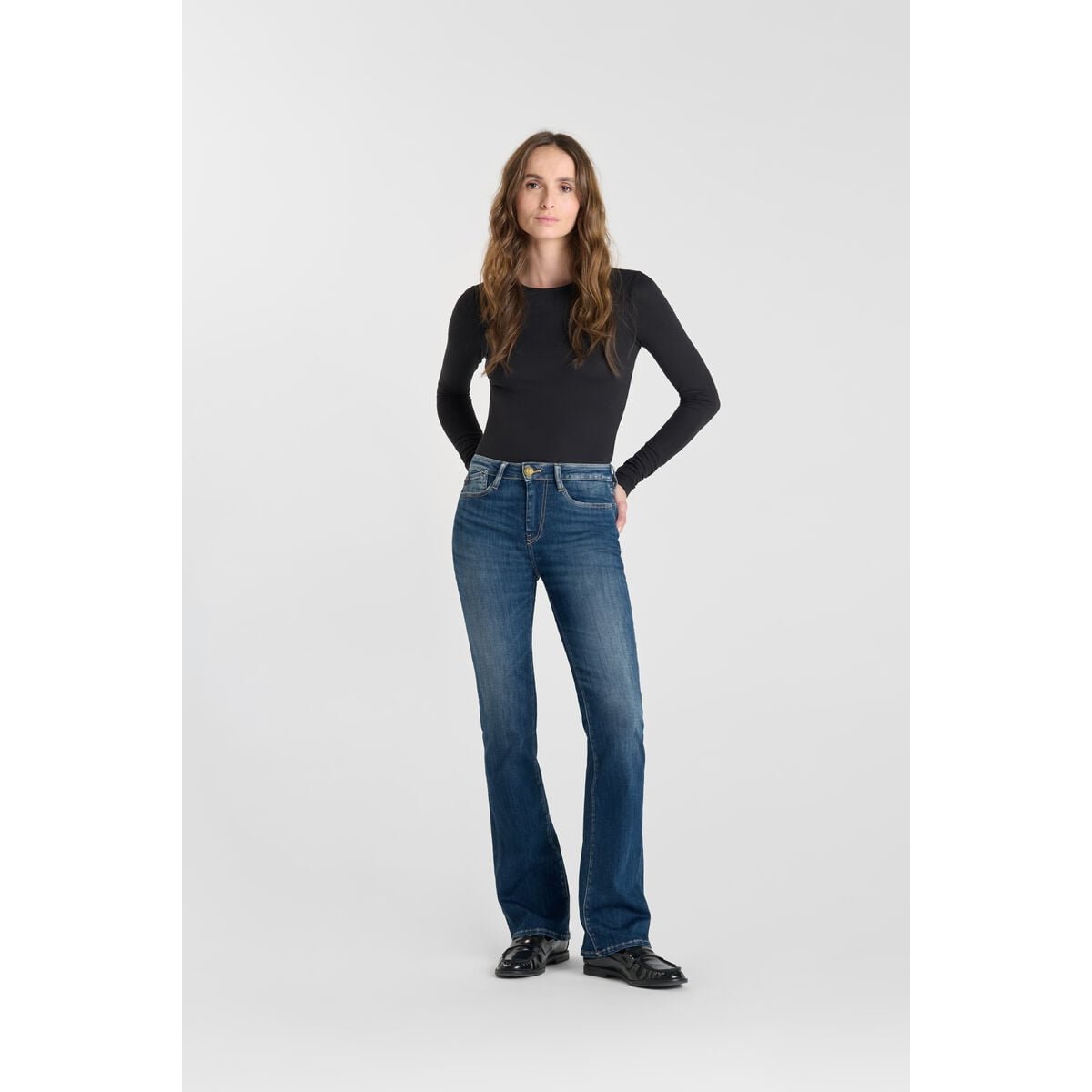 Jeans bootcut POWER bootcut, longueur 34 blue, LE TEMPS DES CERISES