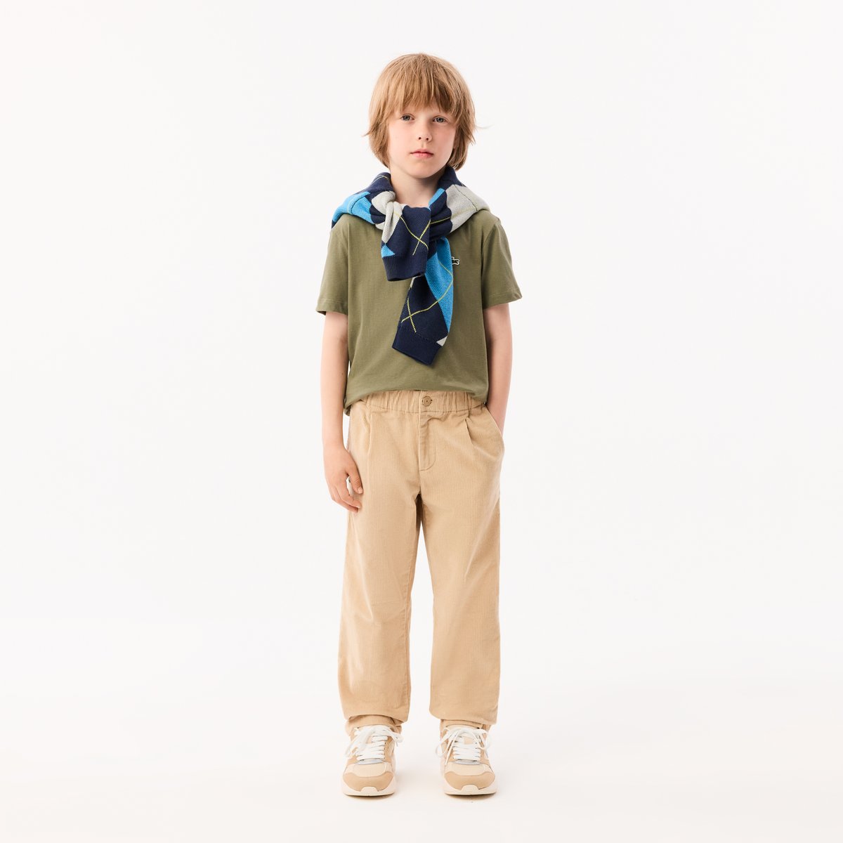 T-shirt coton vert-bmy, LACOSTE