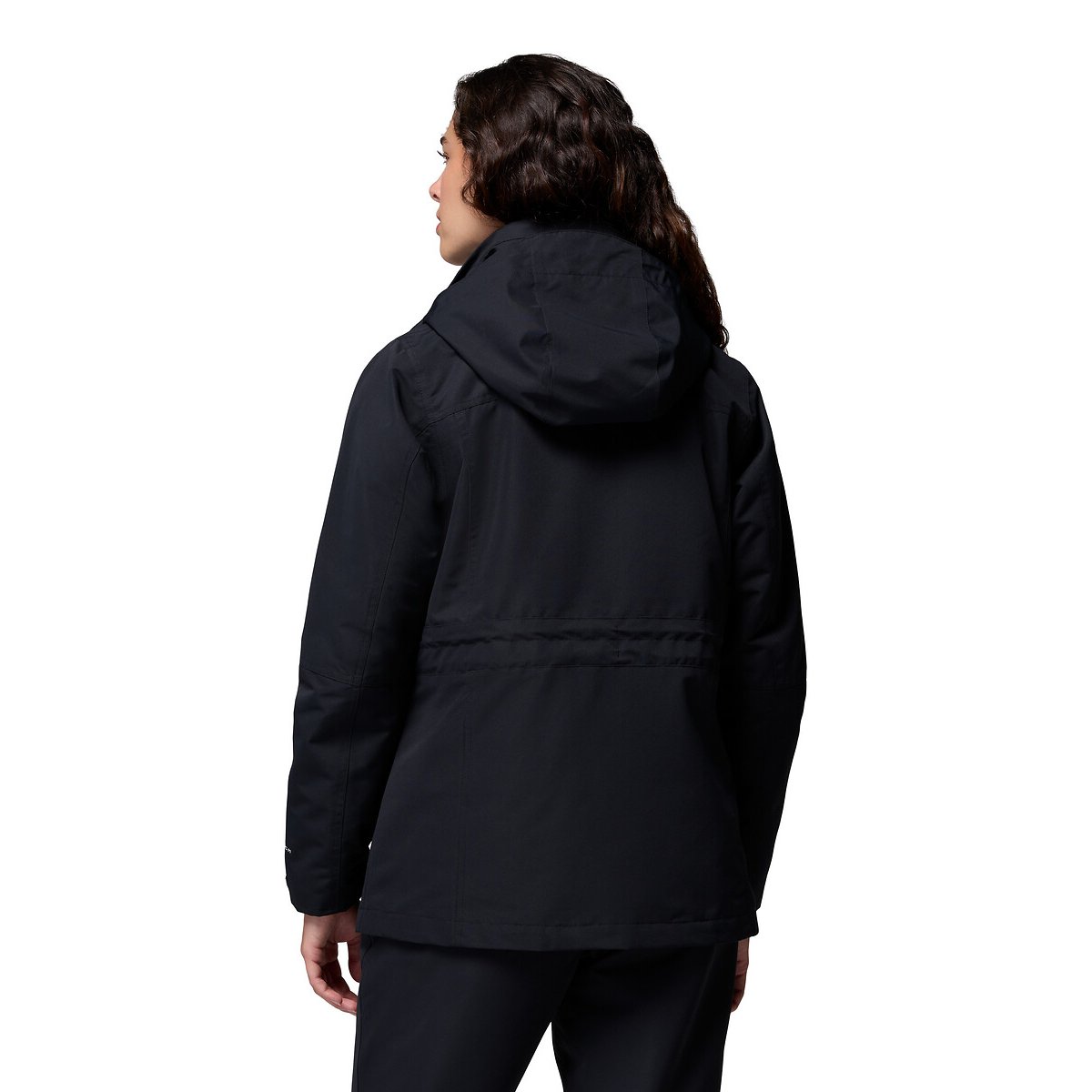 Cappotto lungo con chiusura a zip, per l'inverno rigido nero , COLUMBIA