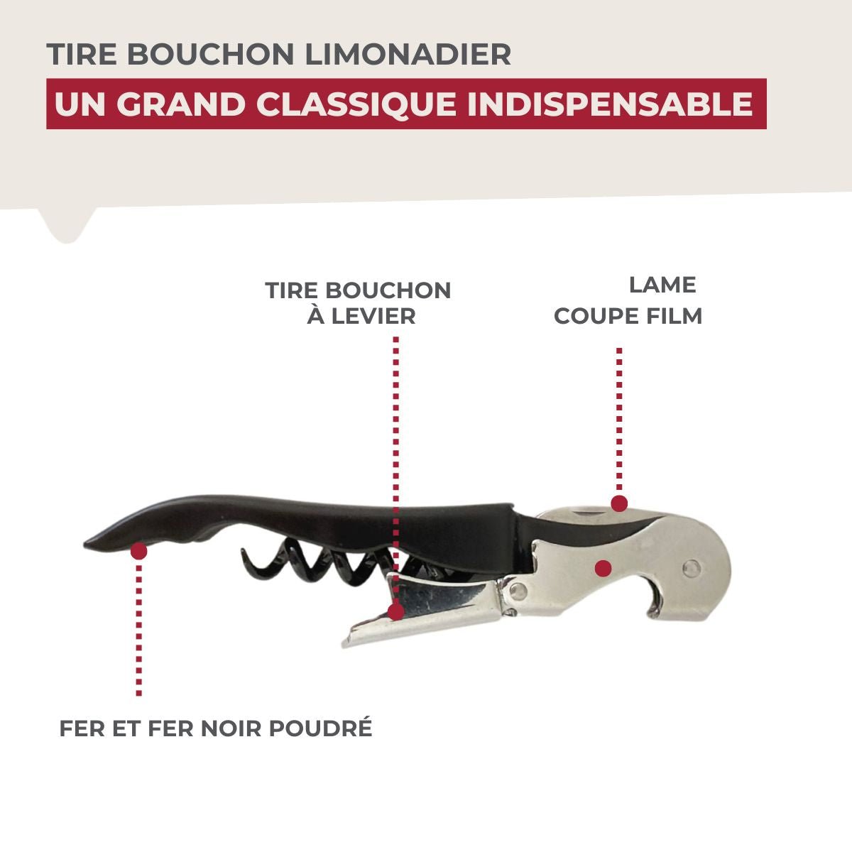 Tire-bouchon limonadier BAR CONCEPT gris,noir, FACKELMANN