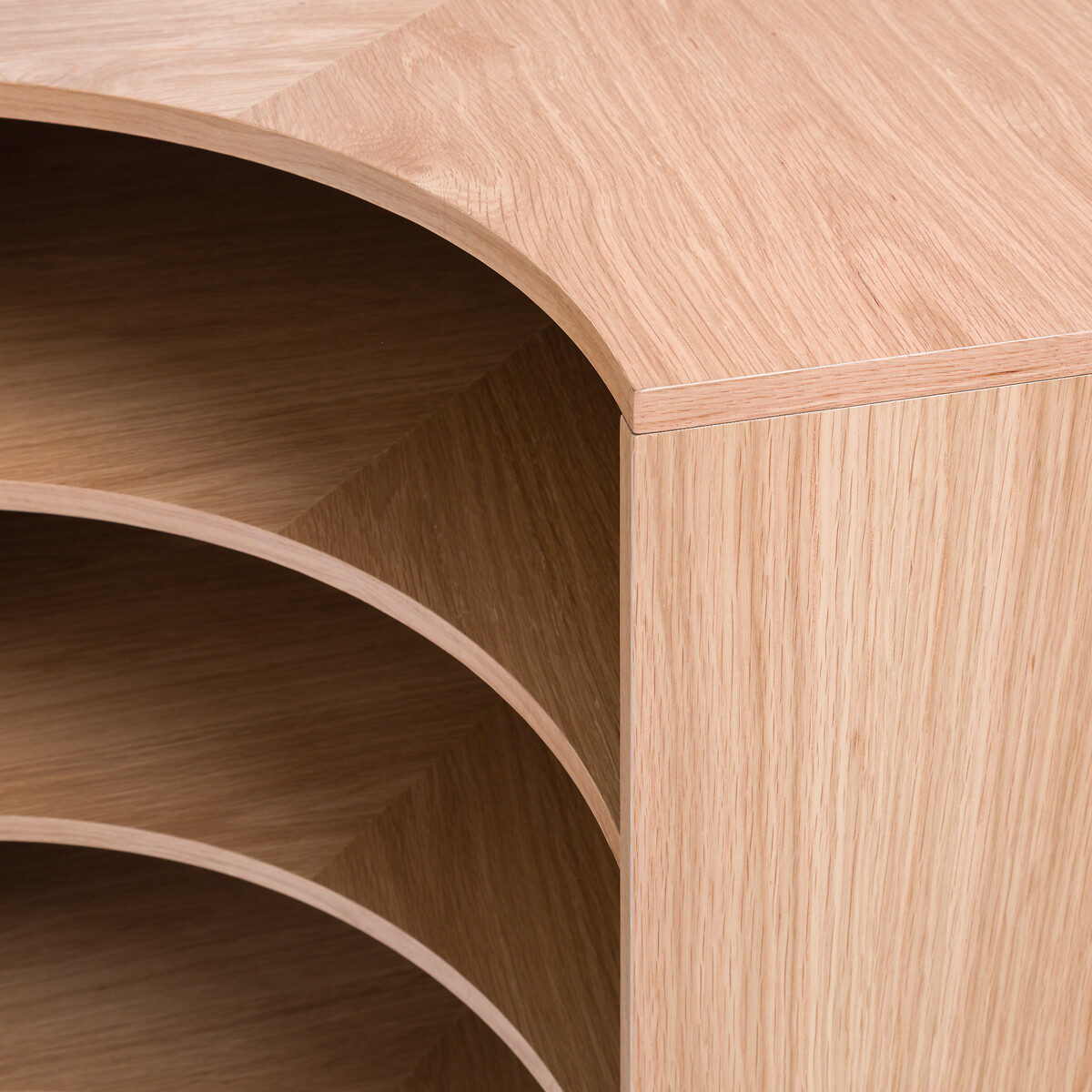 Élément armoire d'angle basse, pour dressing modulable, en plaqué chêne, EVORIA naturel, AM.PM