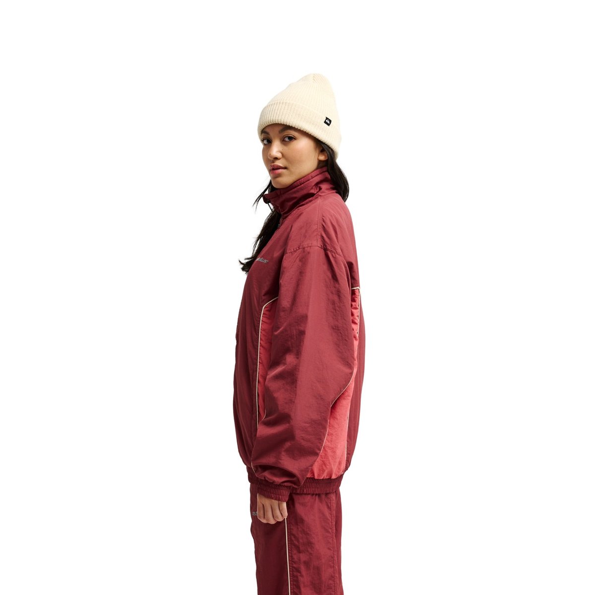 Veste vintage en nylon RED CASTLE rouge oxblood red, QUIKSILVER