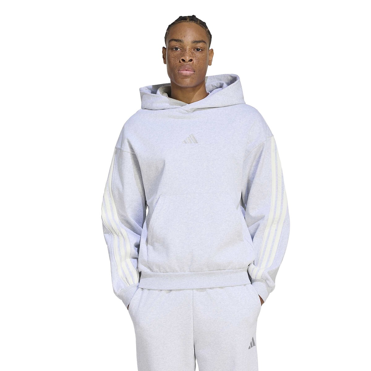 Sweat à capuche, FUTURE ICONS gris clair chiné, ADIDAS SPORTSWEAR