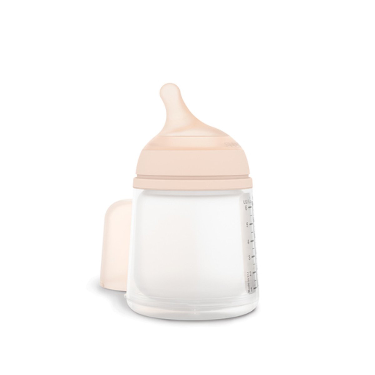 Lot de 2 tétines pour biberon anti-colique débit lent ZERO.ZERO beige, SUAVINEX