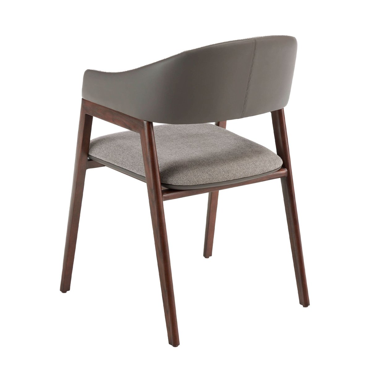 Chaise en tissu et foncé en similicuir gris | taupe | noyer, ANGEL CERDA