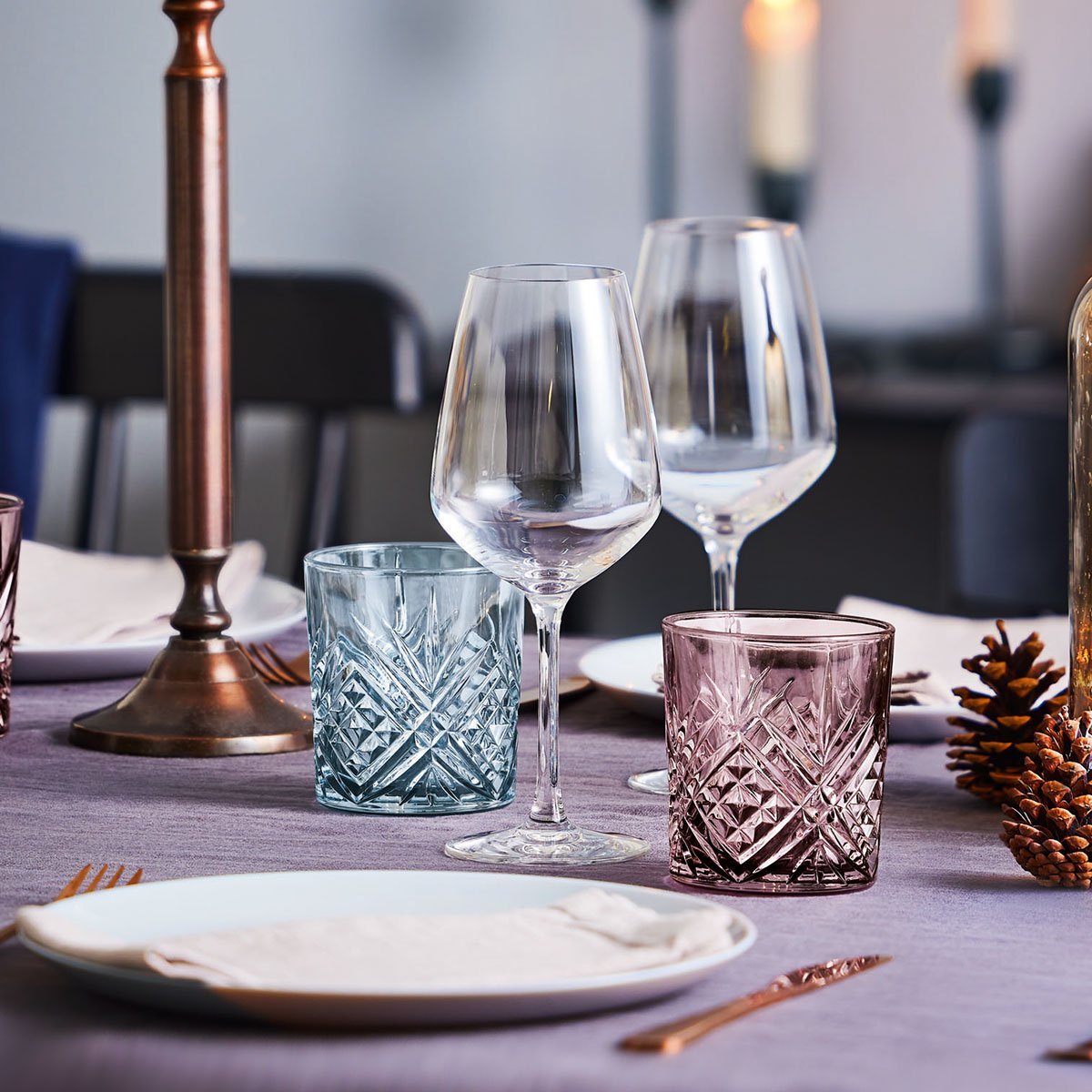4 verres à eau mauves 30 cl -SALZBURG violet, LUMINARC