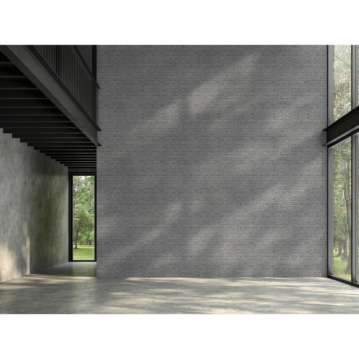 Papier peint panoramique ANOTHER BRICK gris, LE PAPIERS DE NINON