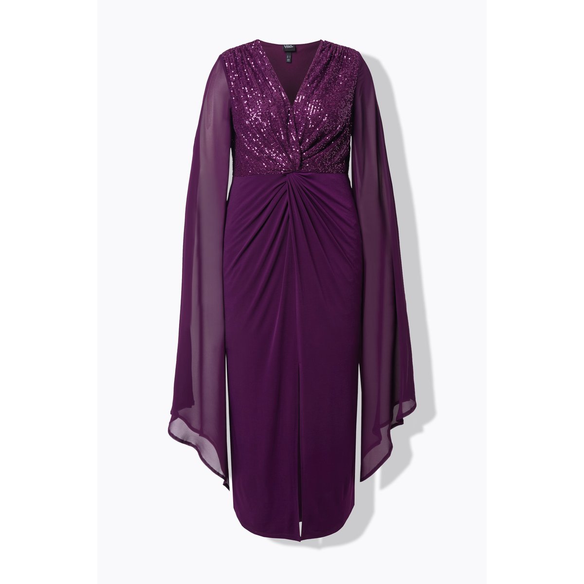Robe maxi en mousseline, paillettes mûres, ULLA POPKEN