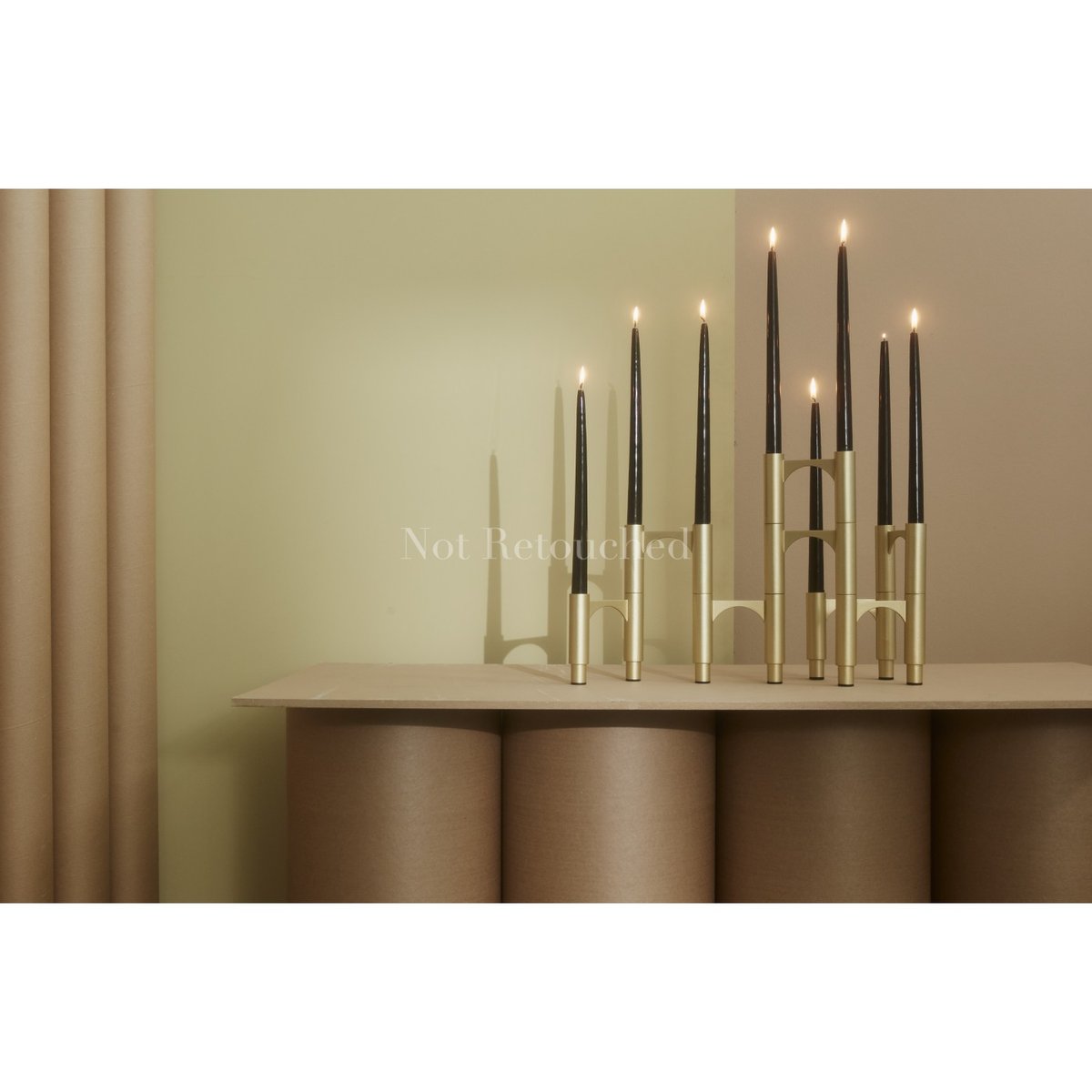 Chandelles Lux hauteur 30cm diam 2 cm ambre, AYTM