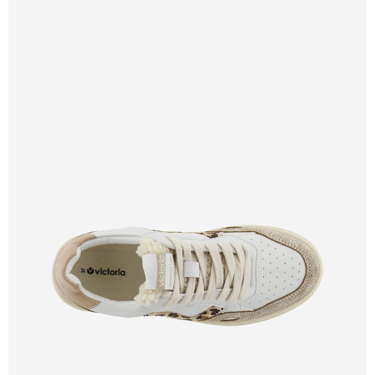 Baskets blanc/camel, VICTORIA