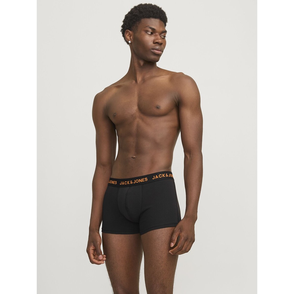 Lot de 7 boxers unis noir, JACK & JONES