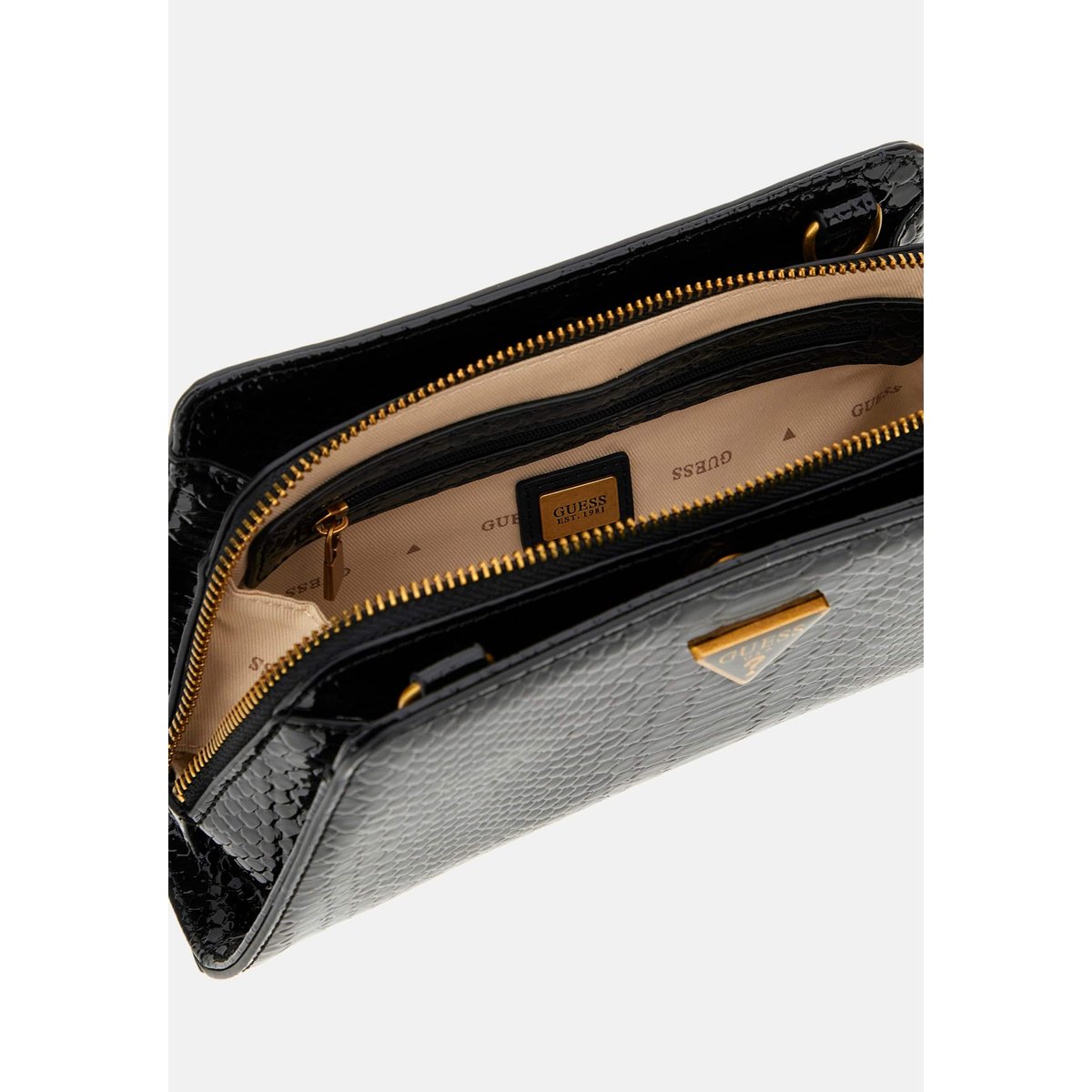 Georgina Sac À Bandoulière Imprimé Python noir, GUESS
