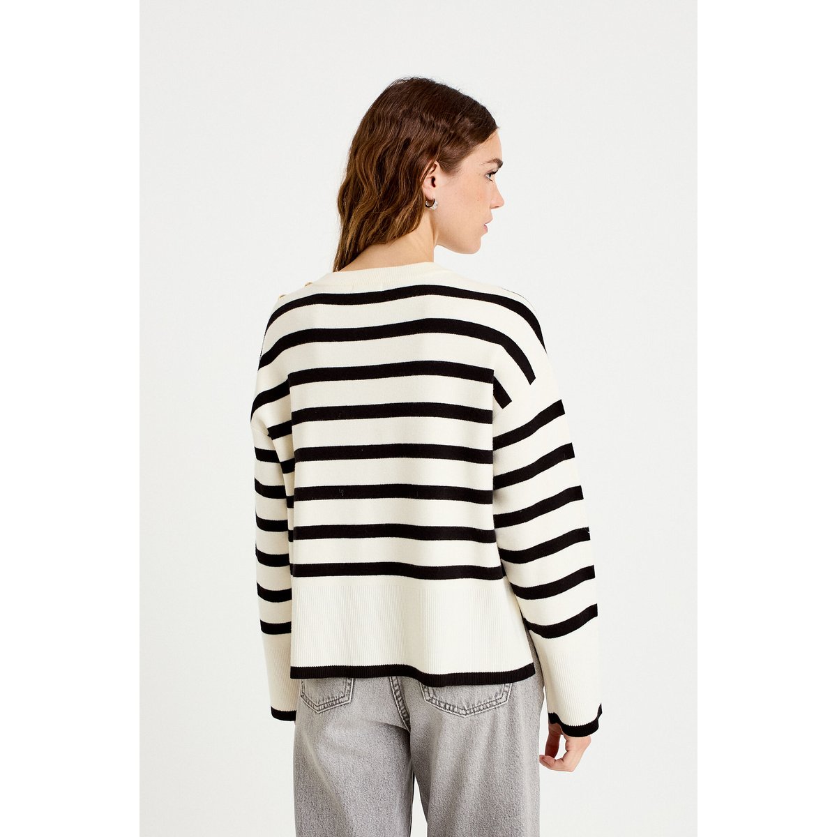 Pull ample manches longues ecru, CACHE CACHE