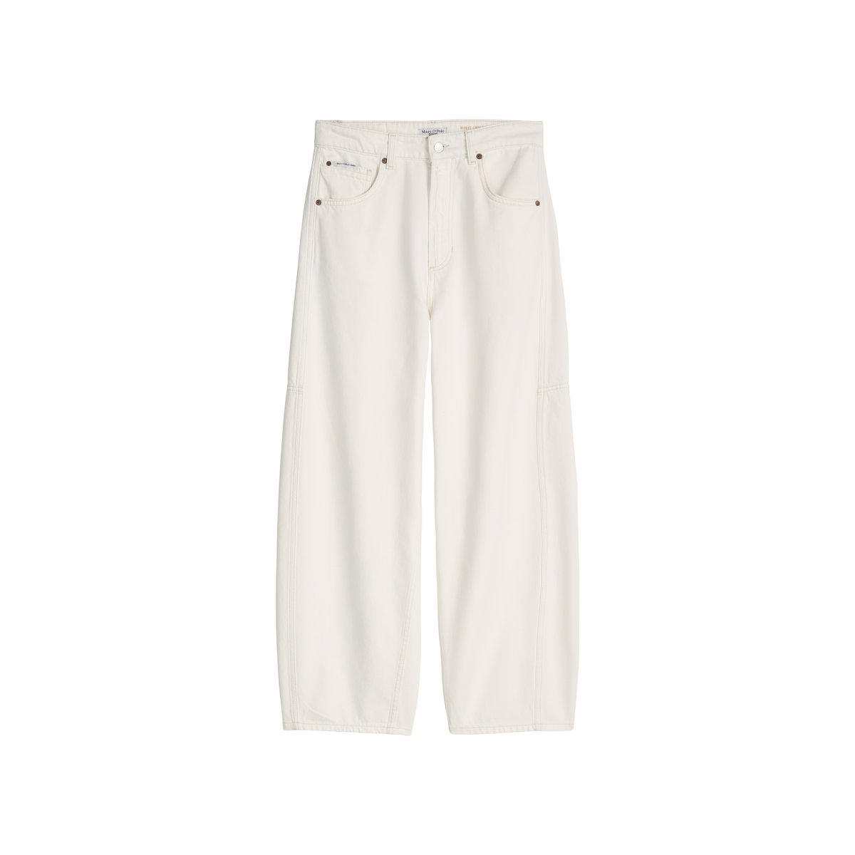Jeans modèle Enni wide barrel en denim rigide blanc, MARC O’POLO DENIM