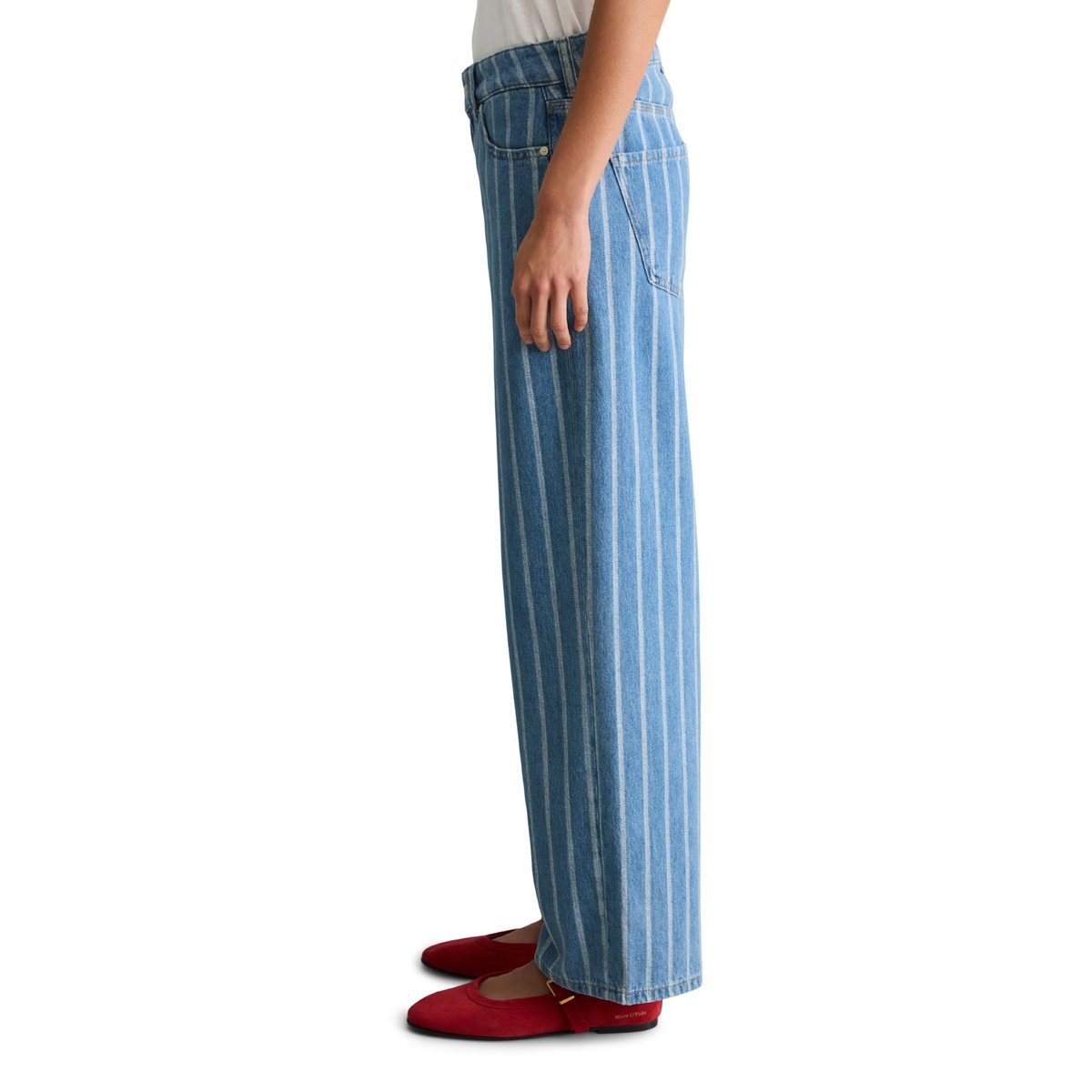 Jeans modèle Tomma large en qualité légère de coton bio bleu, MARC O’POLO DENIM