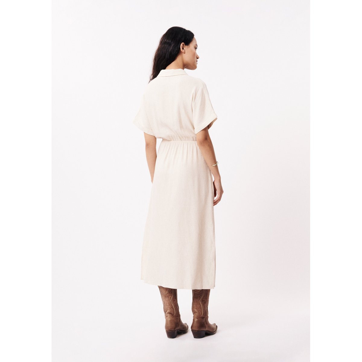 Robes longue ALIENOR beige, FRNCH