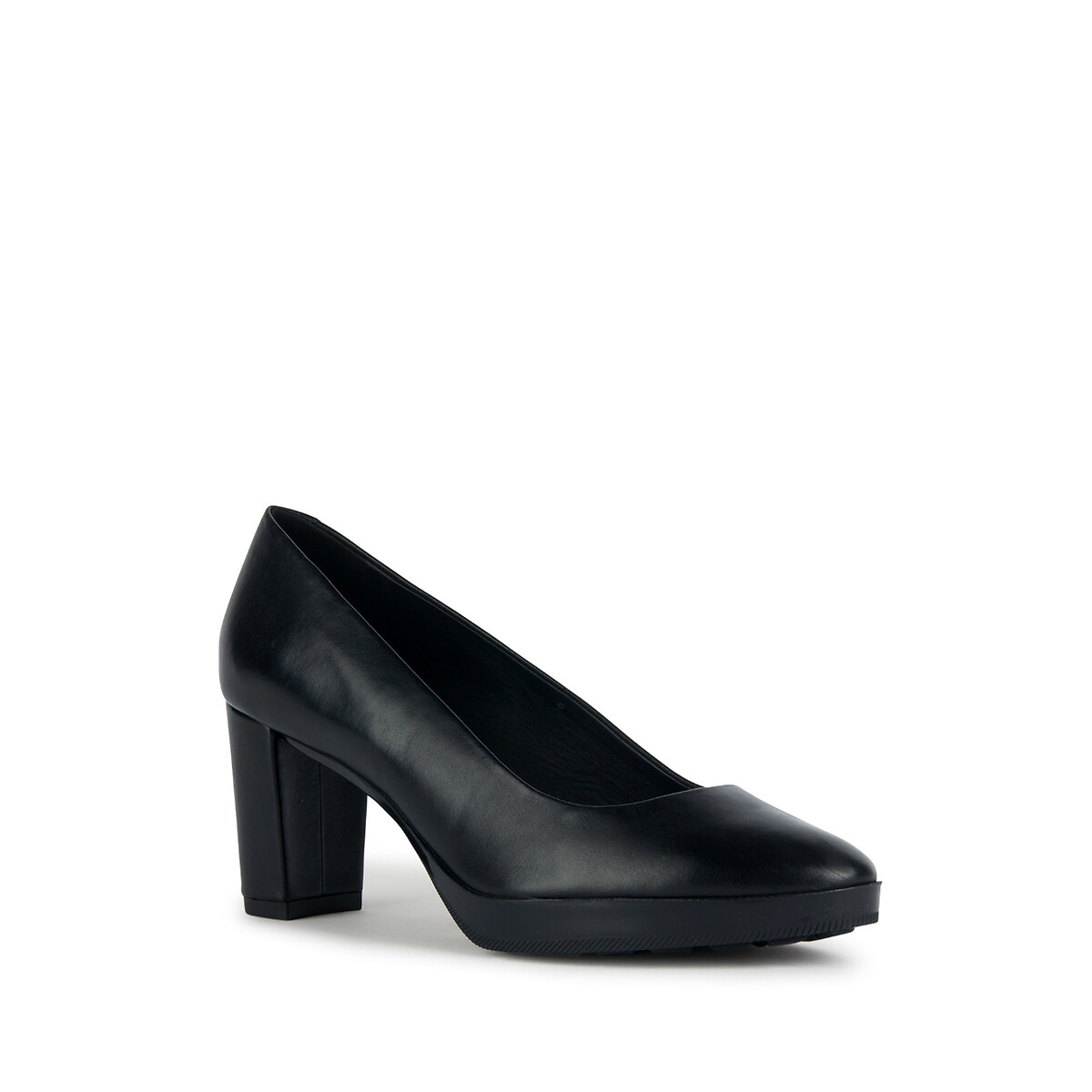 Walk Pleasure Comfortable Heels in Leather black, GEOX