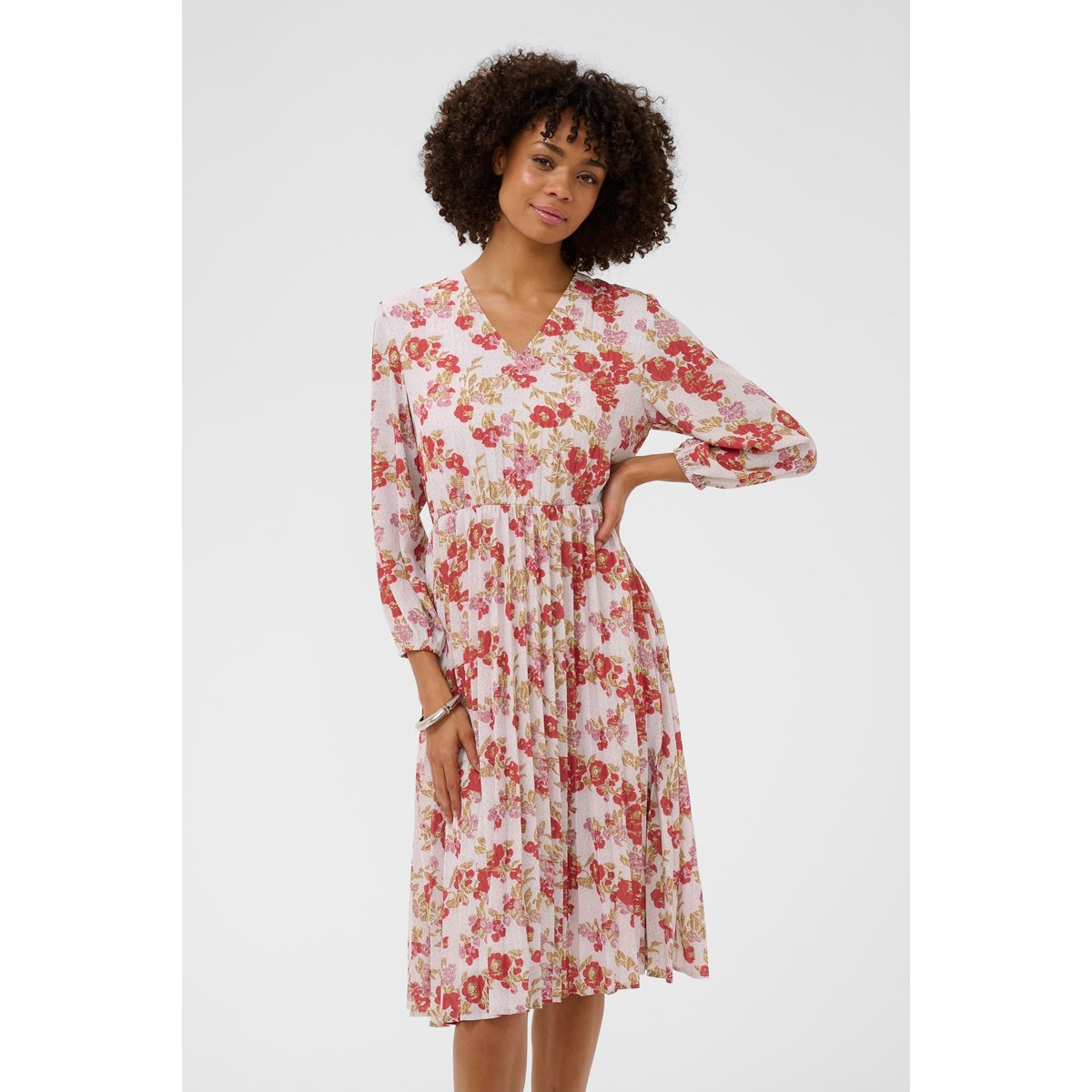 Robe rouge red floral, CULTURE
