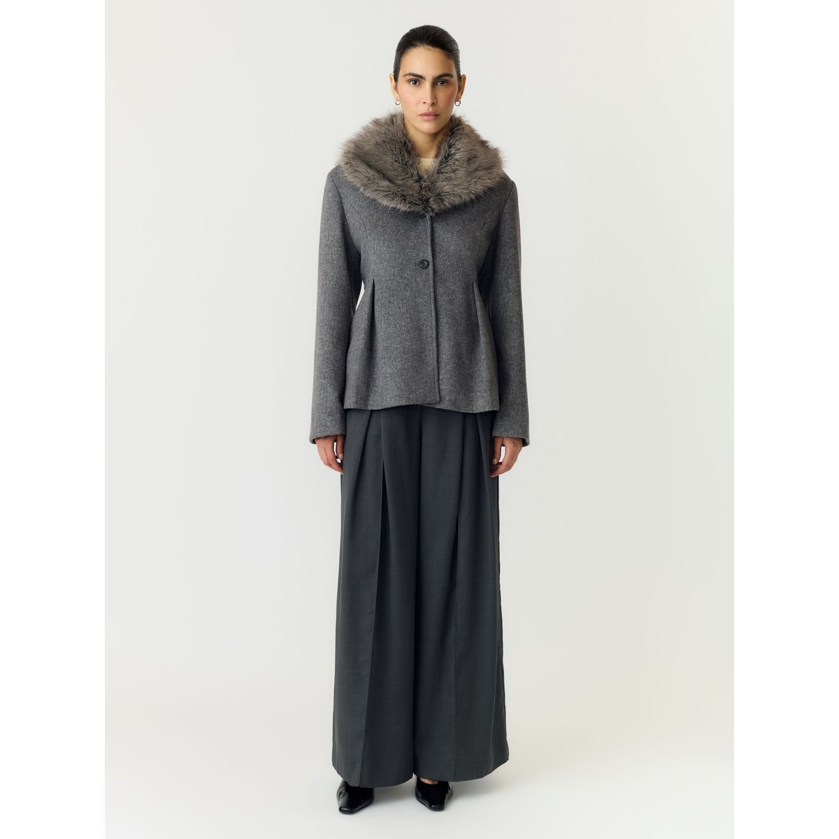 Veste gris - medium grey melange1, YAS