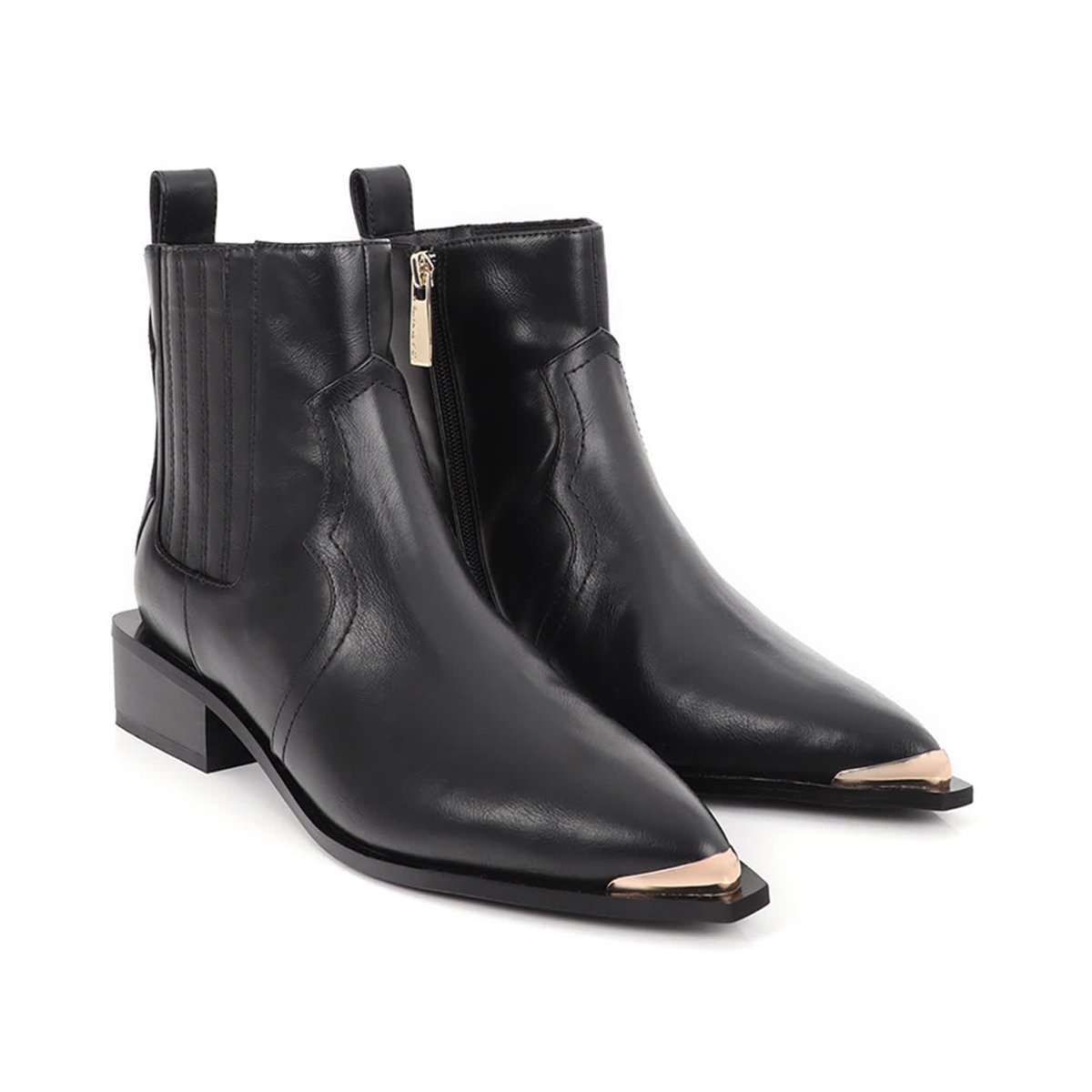 Bottines santiags cloutées à talon bloc noir, LOLA CASADEMUNT