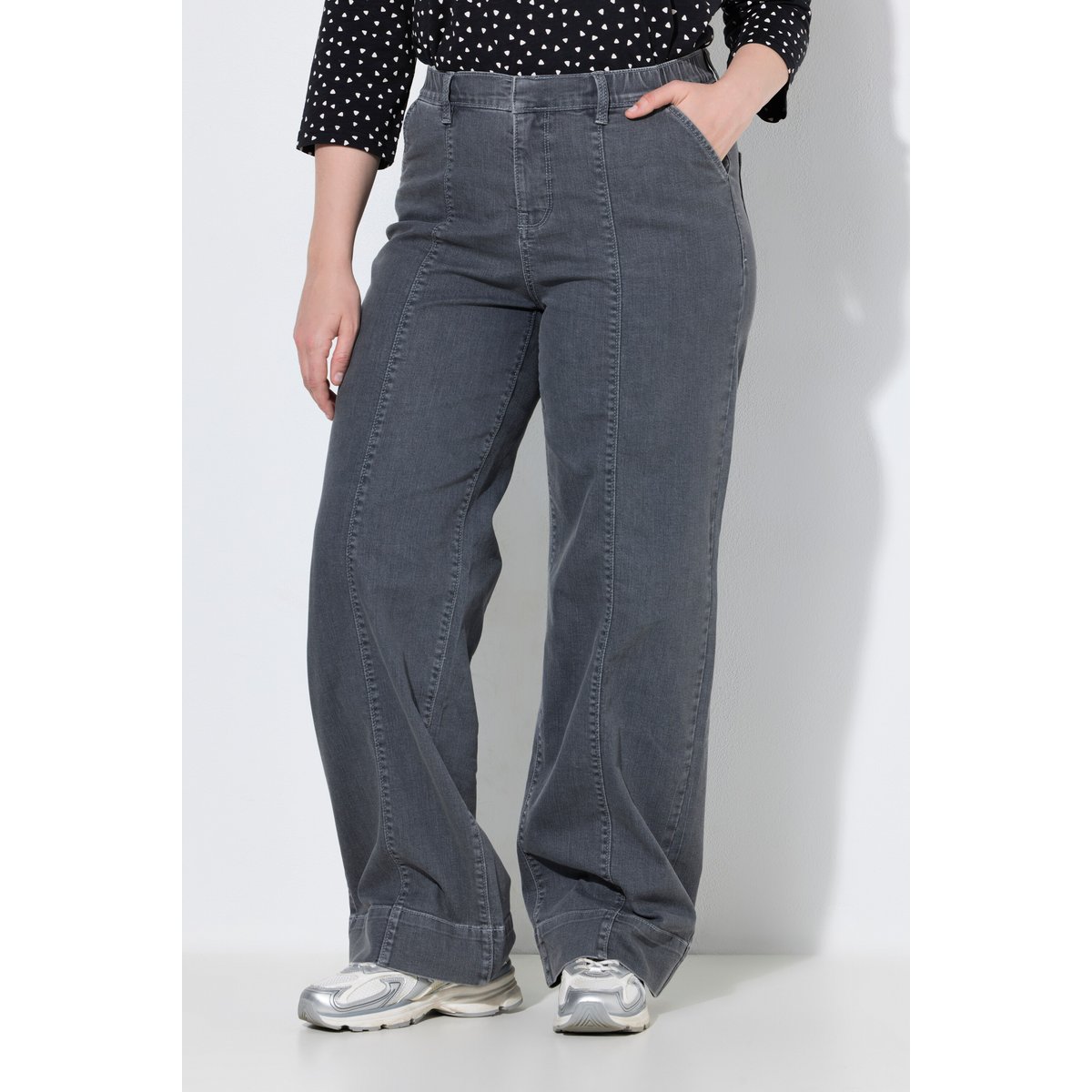 Jean Mary taille élastique jean gris, ULLA POPKEN
