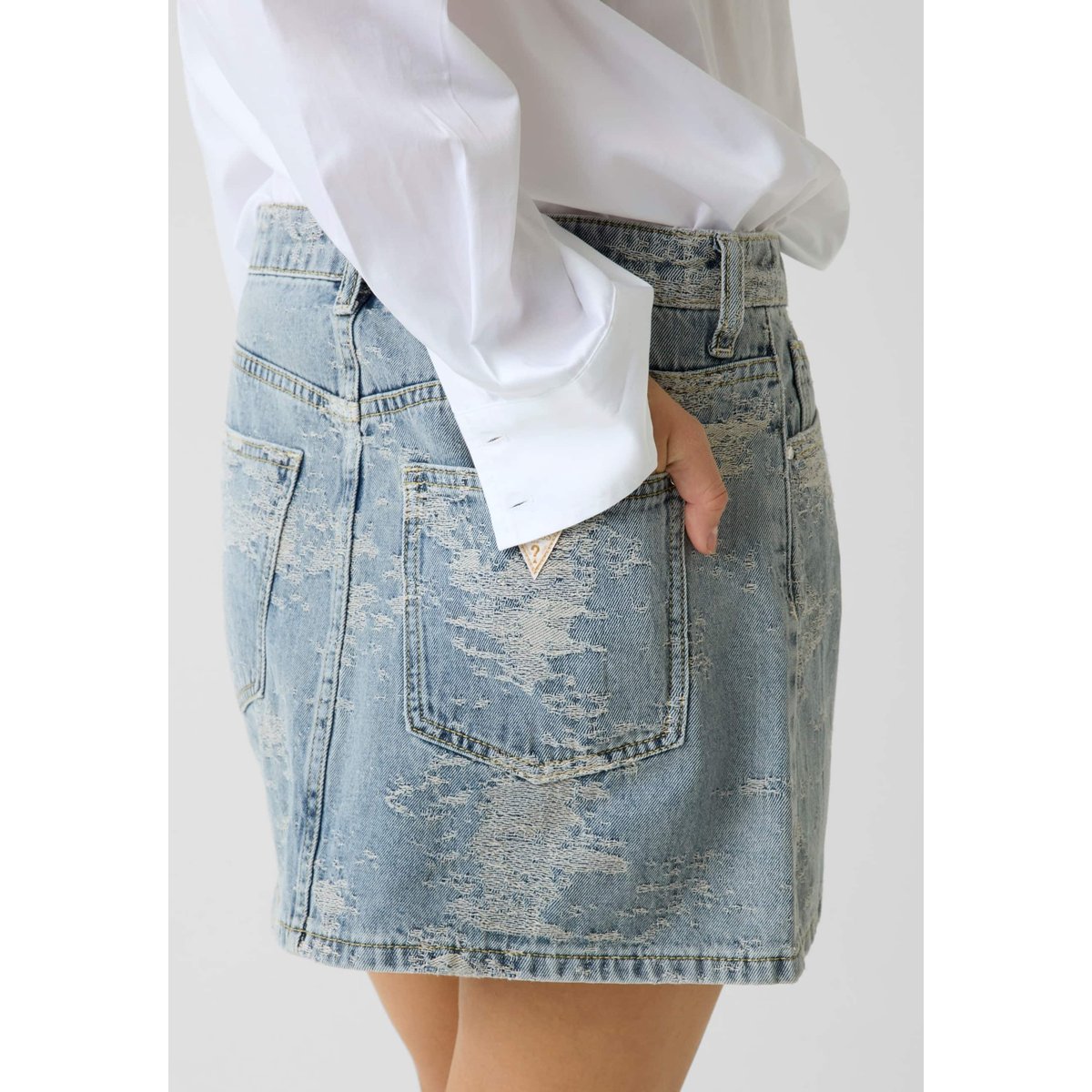 Mini-Jupe En Denim bleu, GUESS