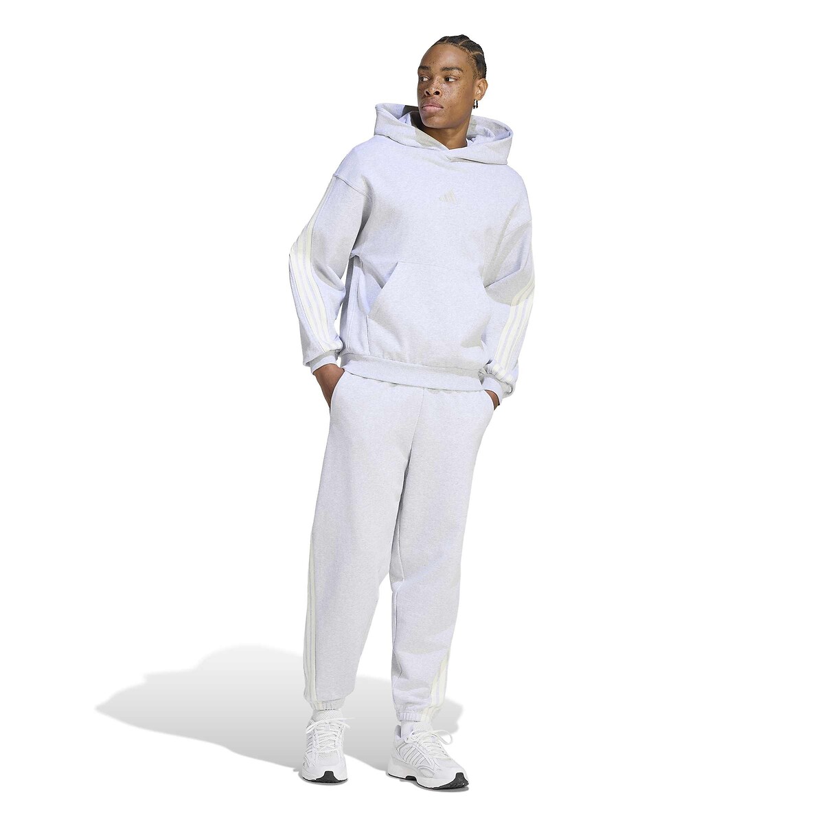 Sweat à capuche, FUTURE ICONS gris clair chiné, ADIDAS SPORTSWEAR