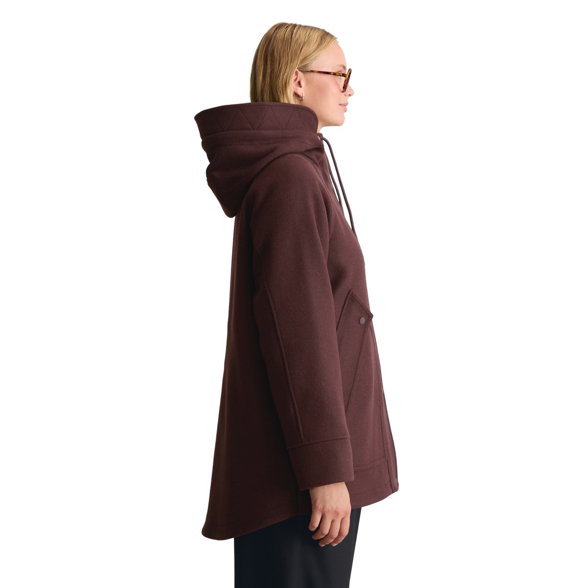 Parka en laine, coupe classique en mélange de laine marron, MARC O’POLO DENIM