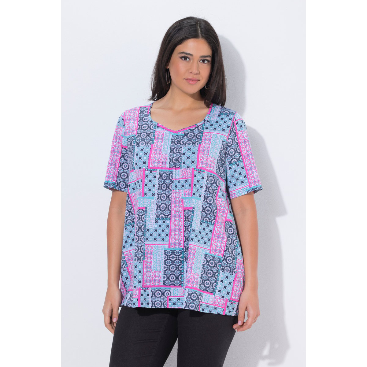 T-shirt à manches courtes rose vif, ULLA POPKEN