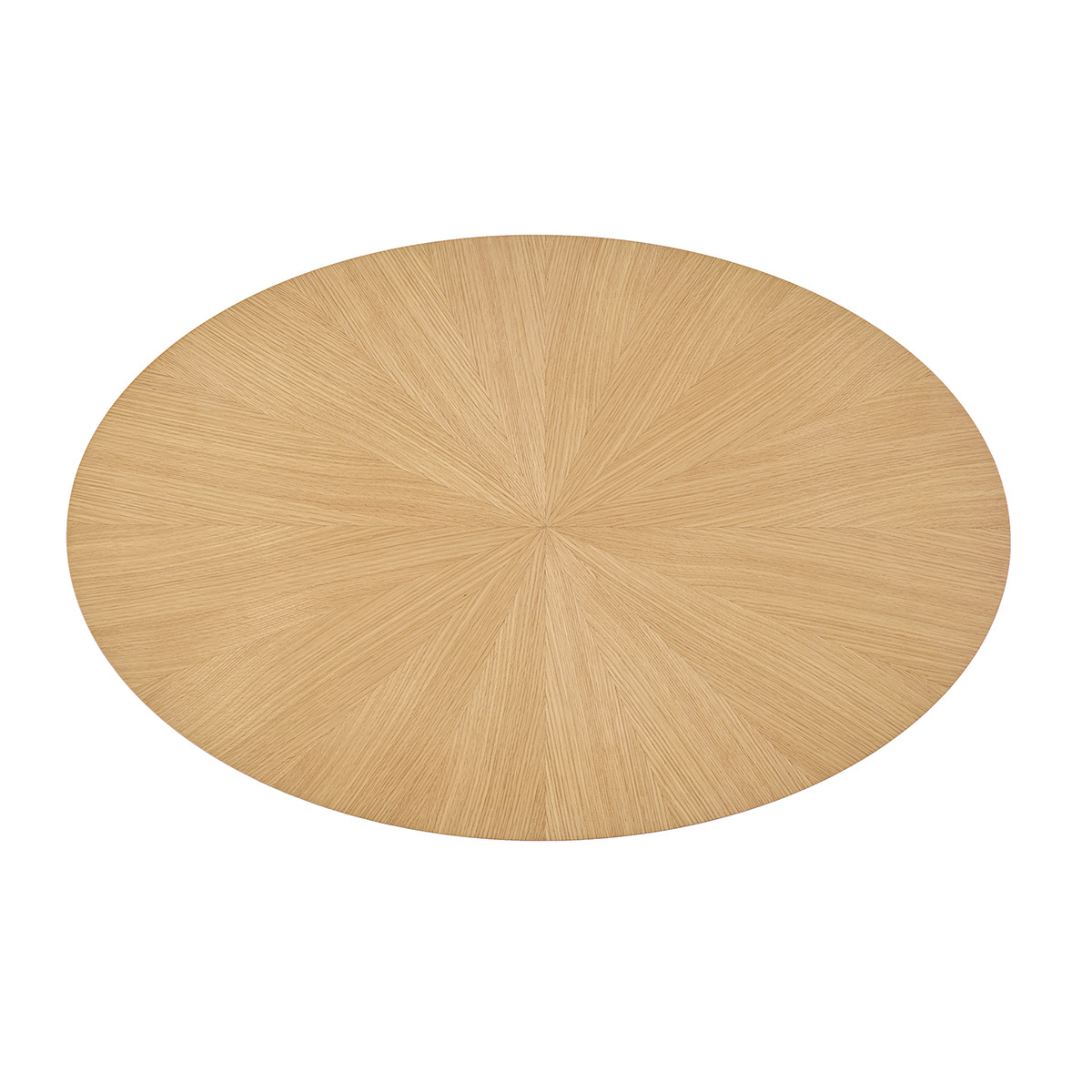 Table basse ovale bois foncé noyer L90 cm DIELLI chêne clair, MILIBOO